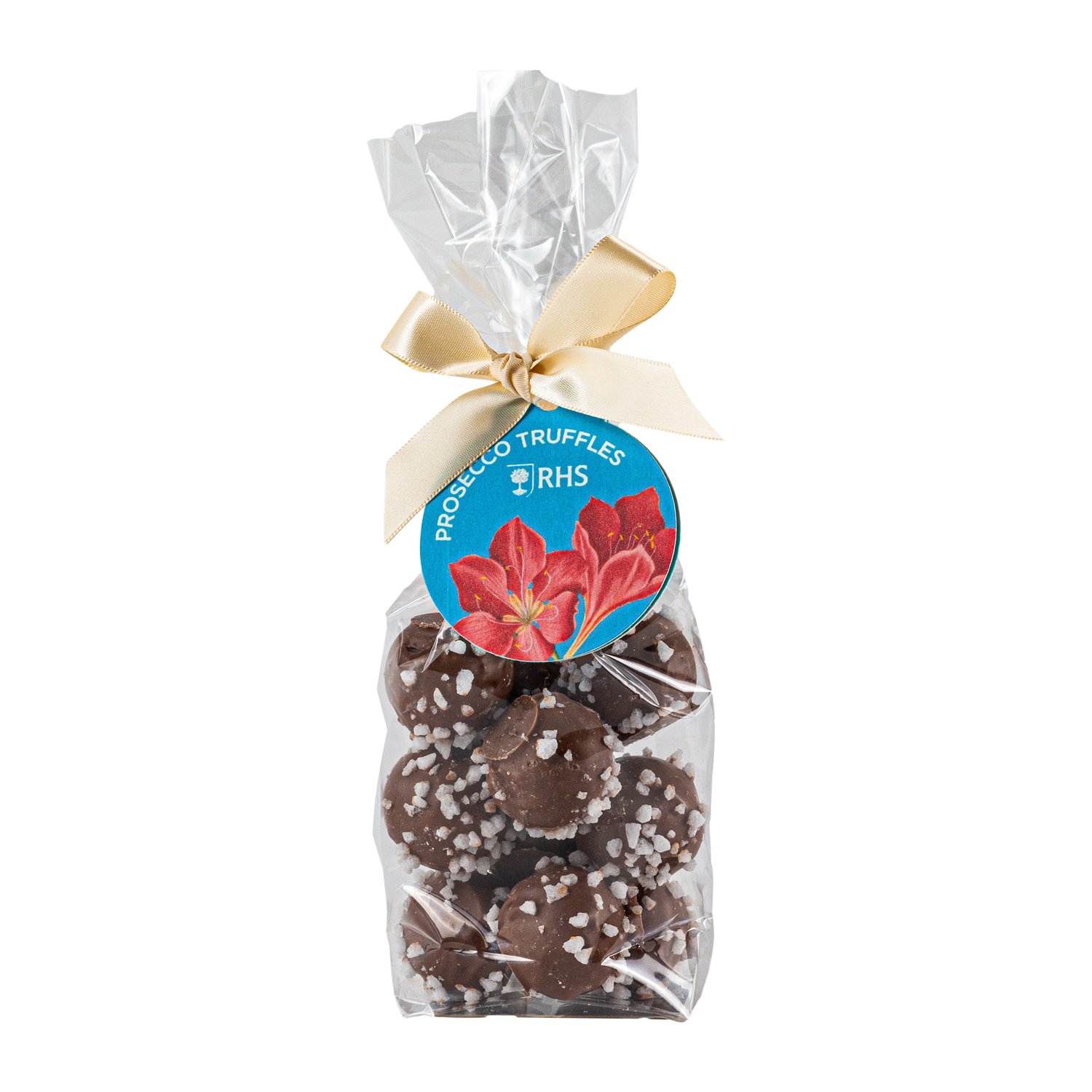 Prosecco truffles in cello gift bag with ribbon & tag 12x135g