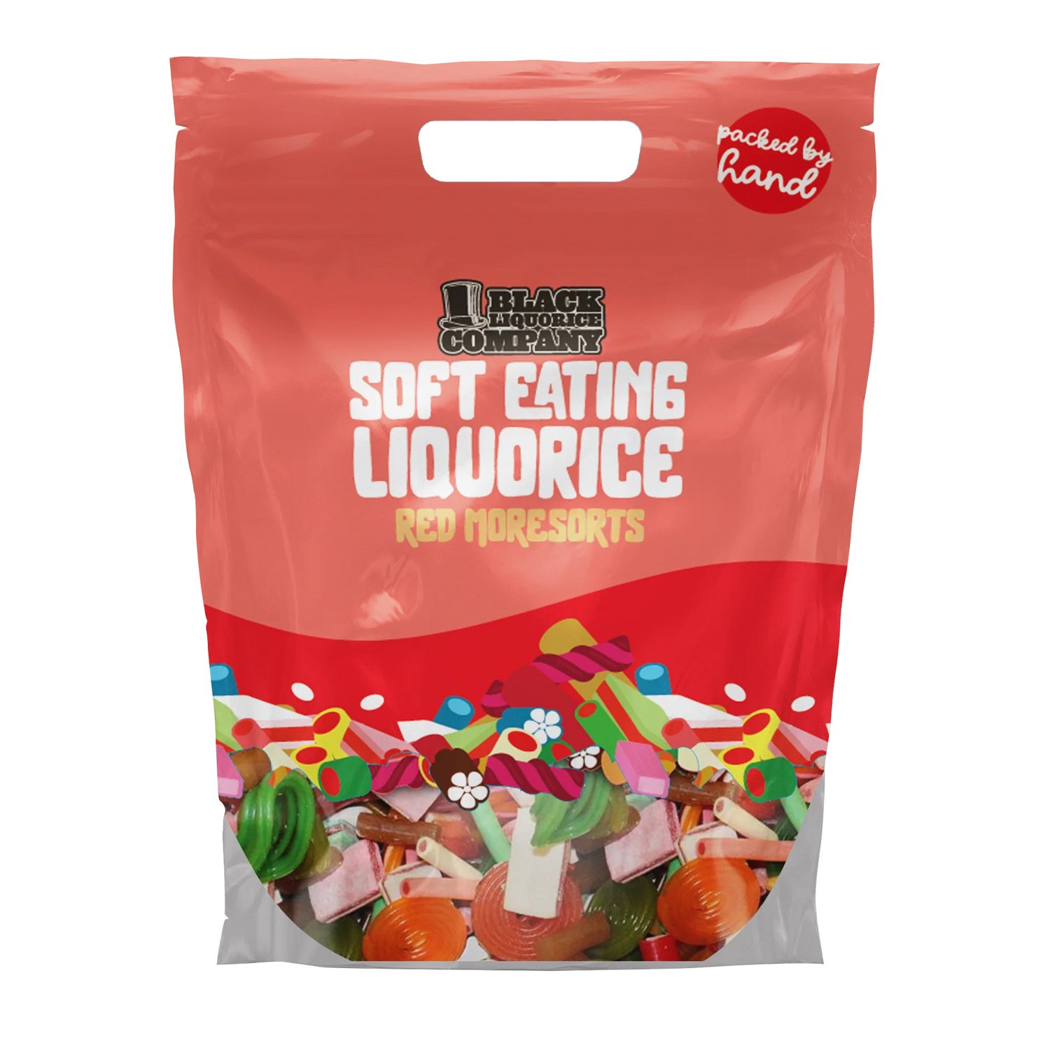 Mega Red Moresorts share bag of mixed red liquorice pieces x 11.5kg