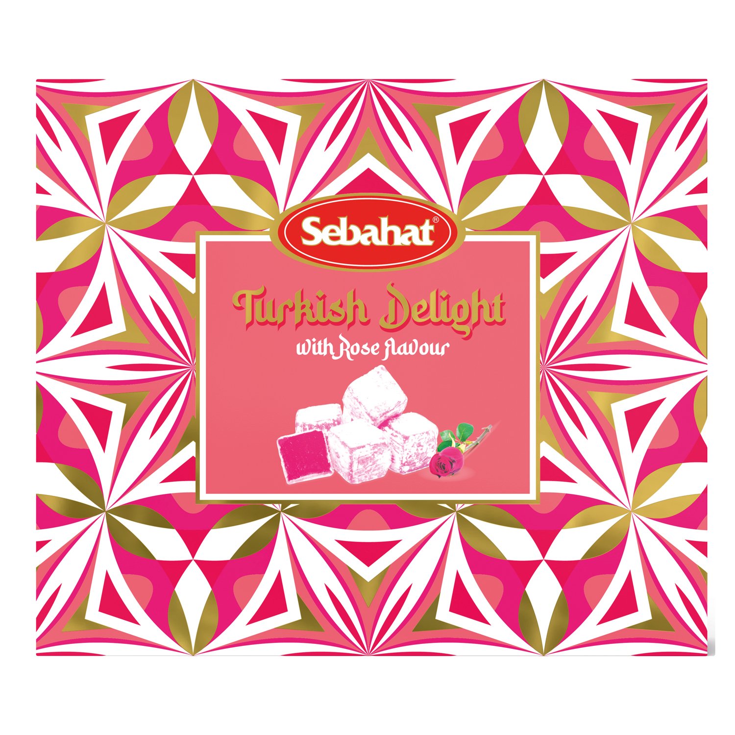 Rose flavour Turkish delight in gift box 10x540g