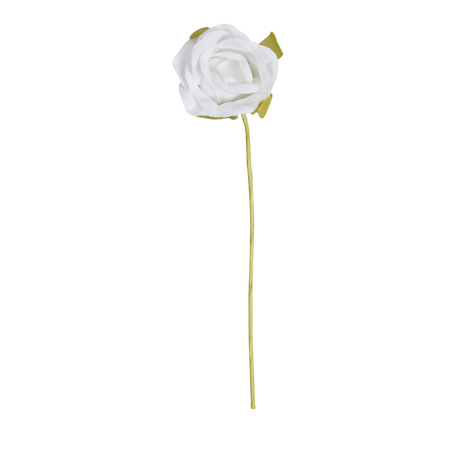 THS Packing - White rosebud decoration - 8.5cm x 2cm x 60pcs
