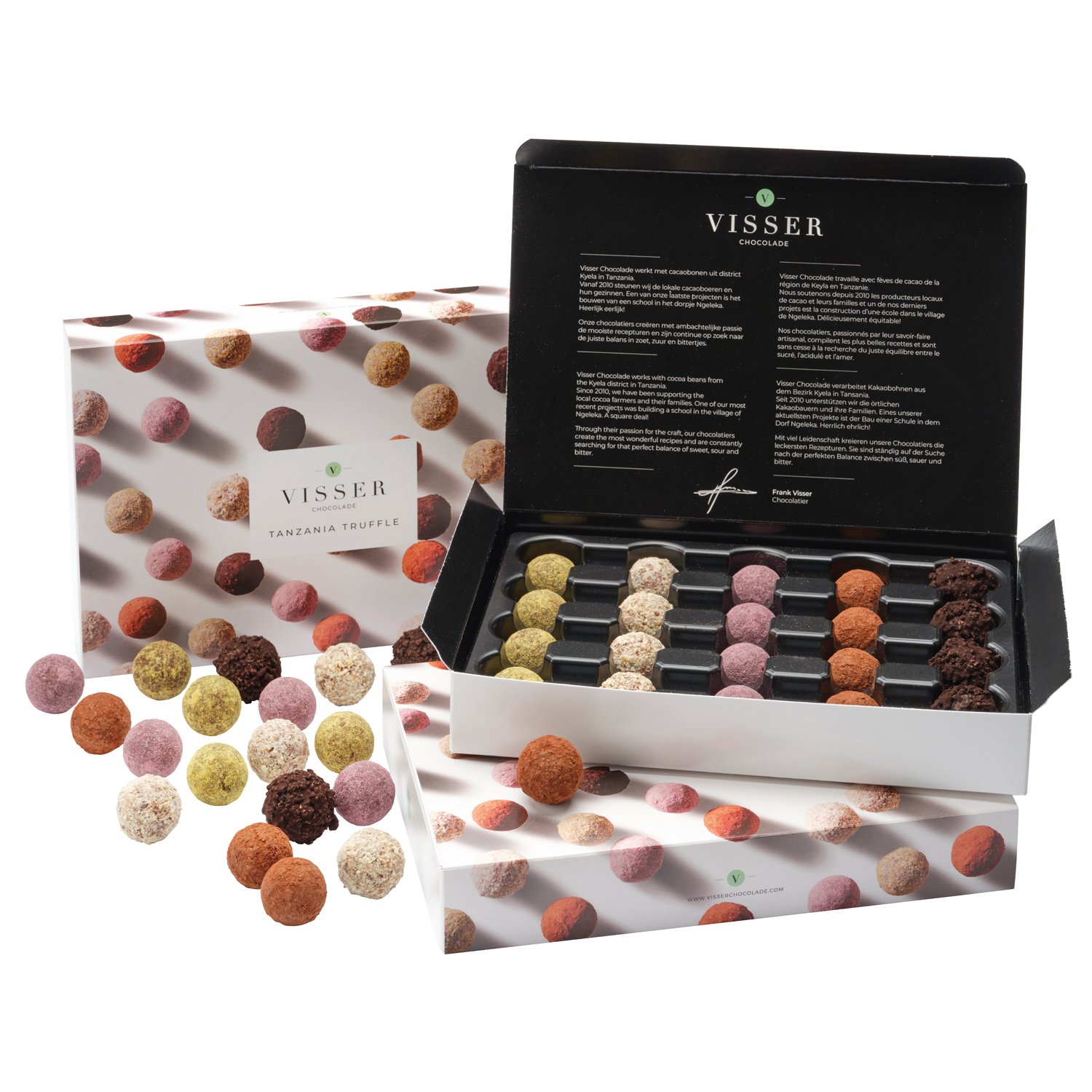 Visser Tanzania - assortment of 20 hand rolled truffles 23 x 16cm 6x254g