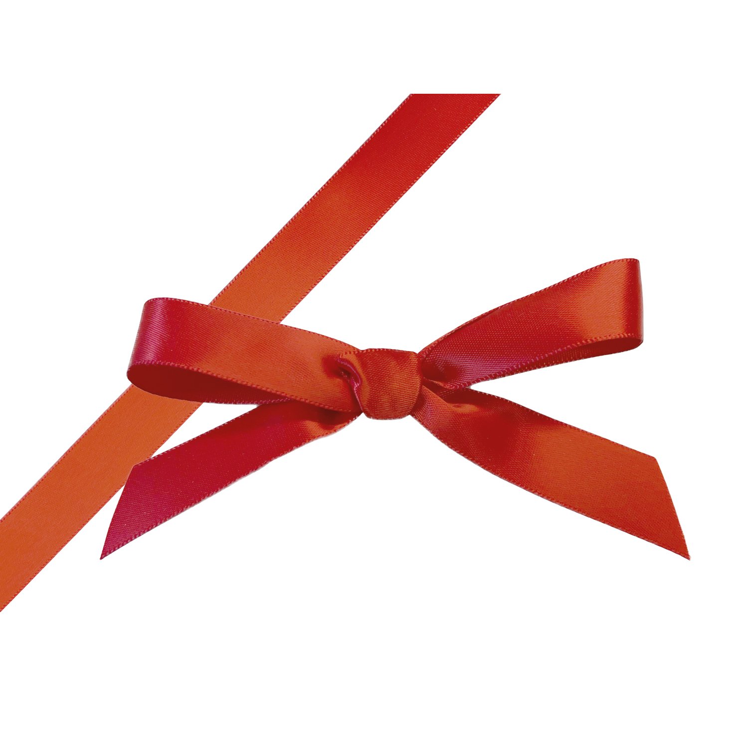 Red single faced satin ribbon - 15mmx100m