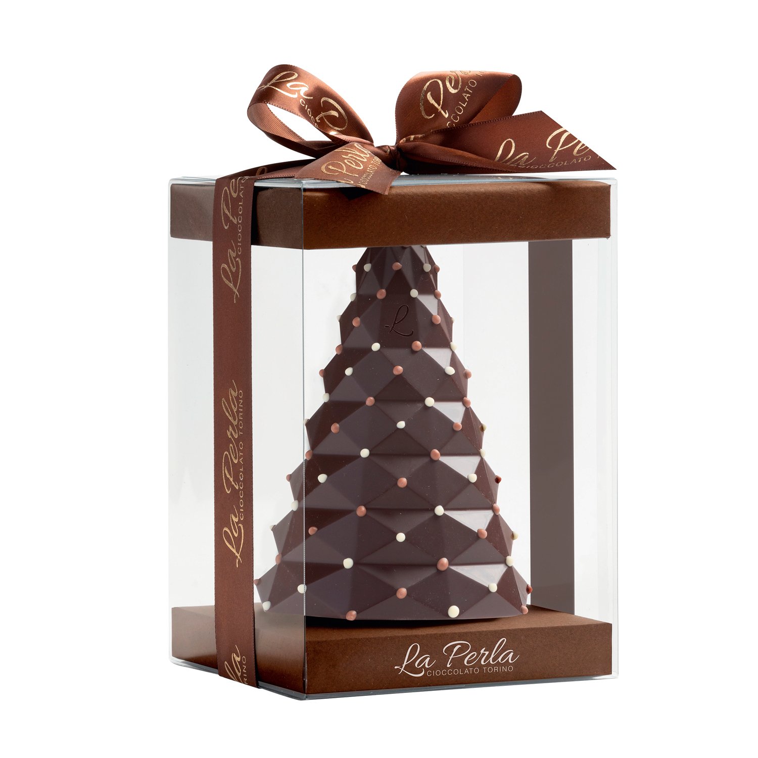 La Perla Christmas Tree - 60% dark chocolate 14x14x20cm 6x250g