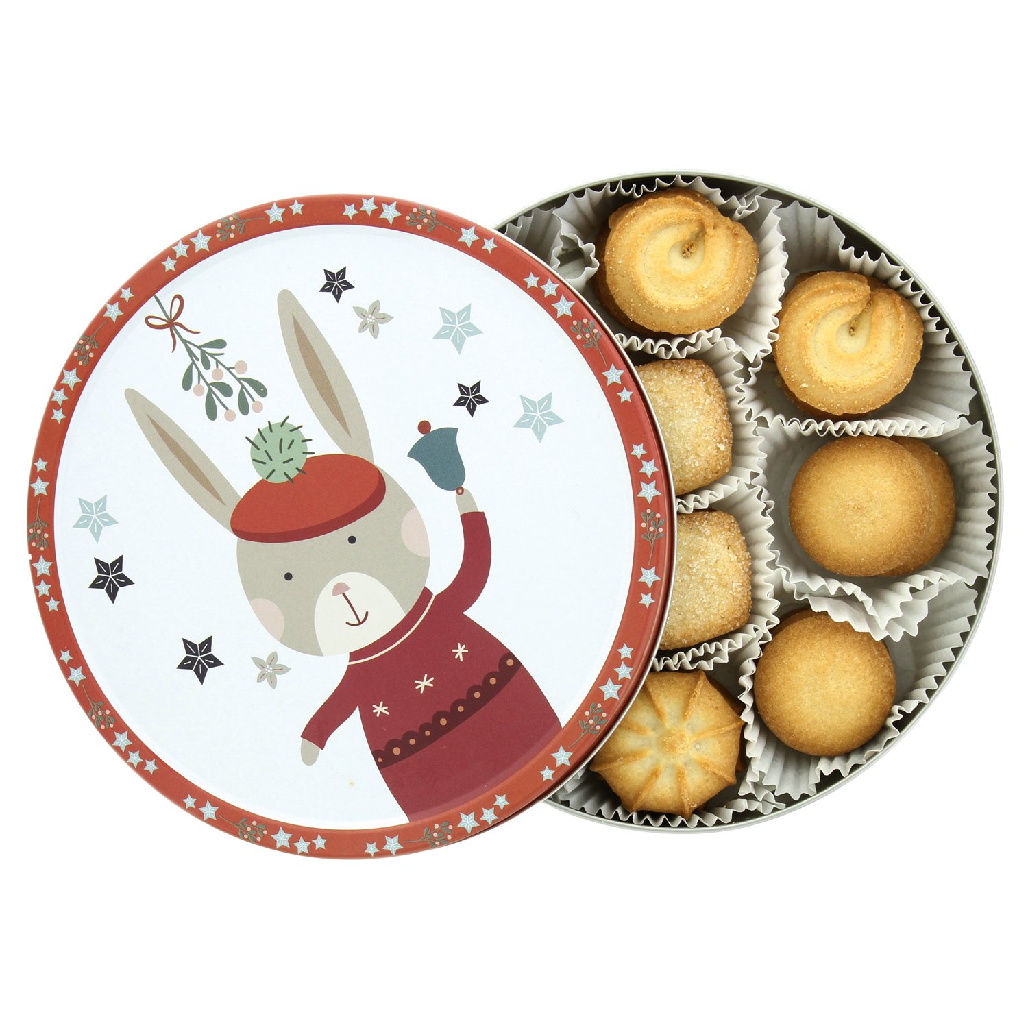 Winter woodland tins of cookies in assorted designs - VAT FREE 24x150g