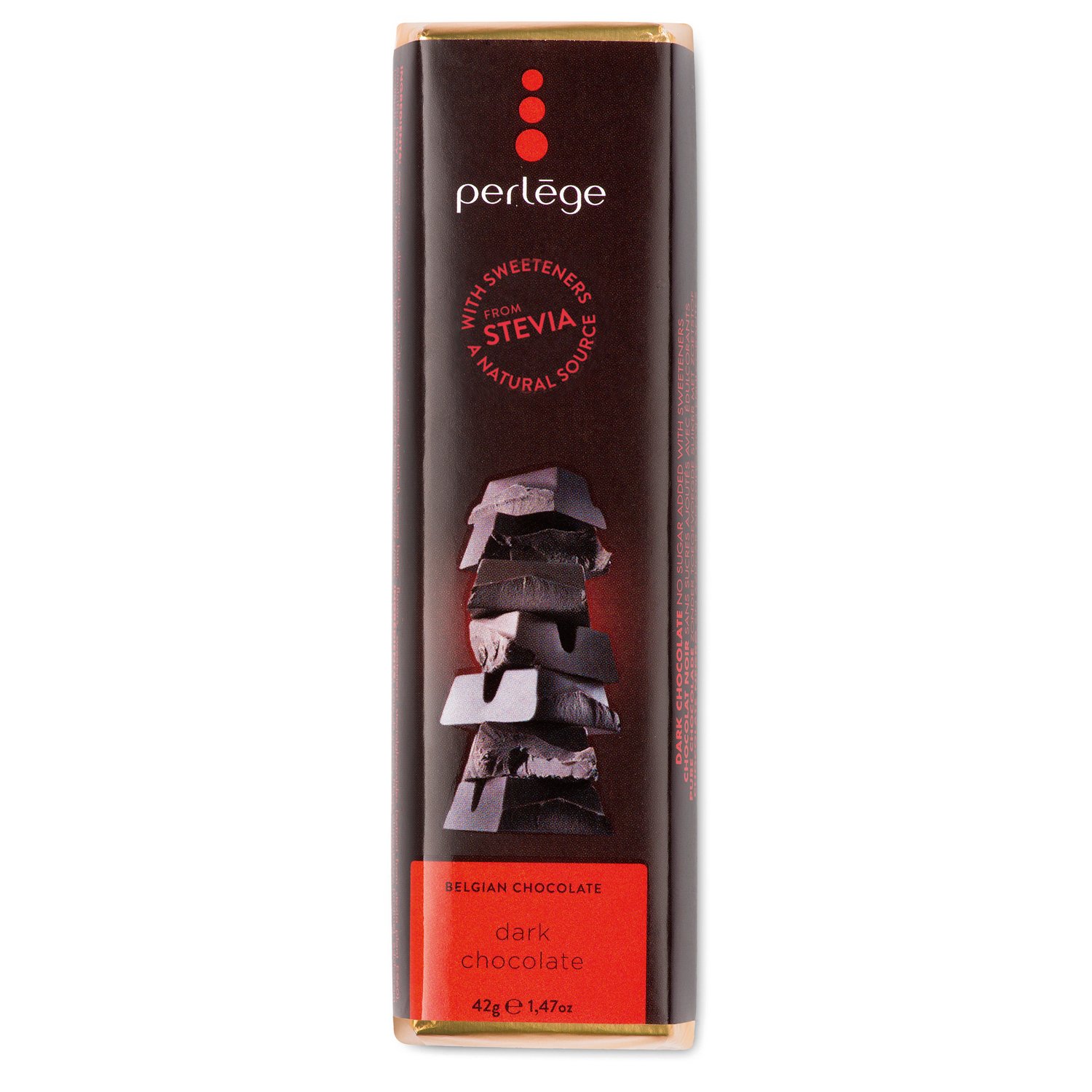 Perl�ge  solid dark chocolate bar 15x42g