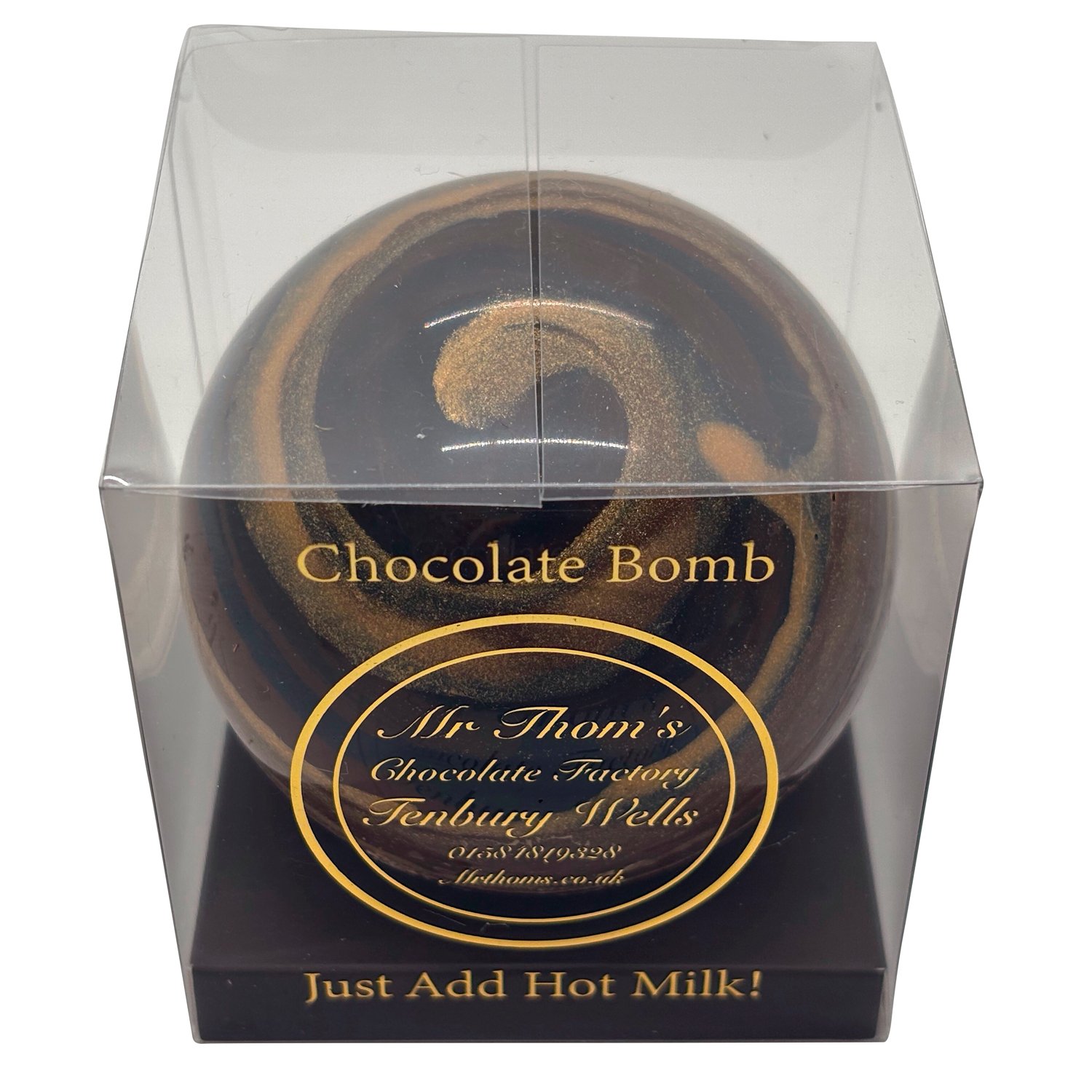 Mr Thom's dark choc chestnut praline bomb in gift box - VAT FREE 8x80g
