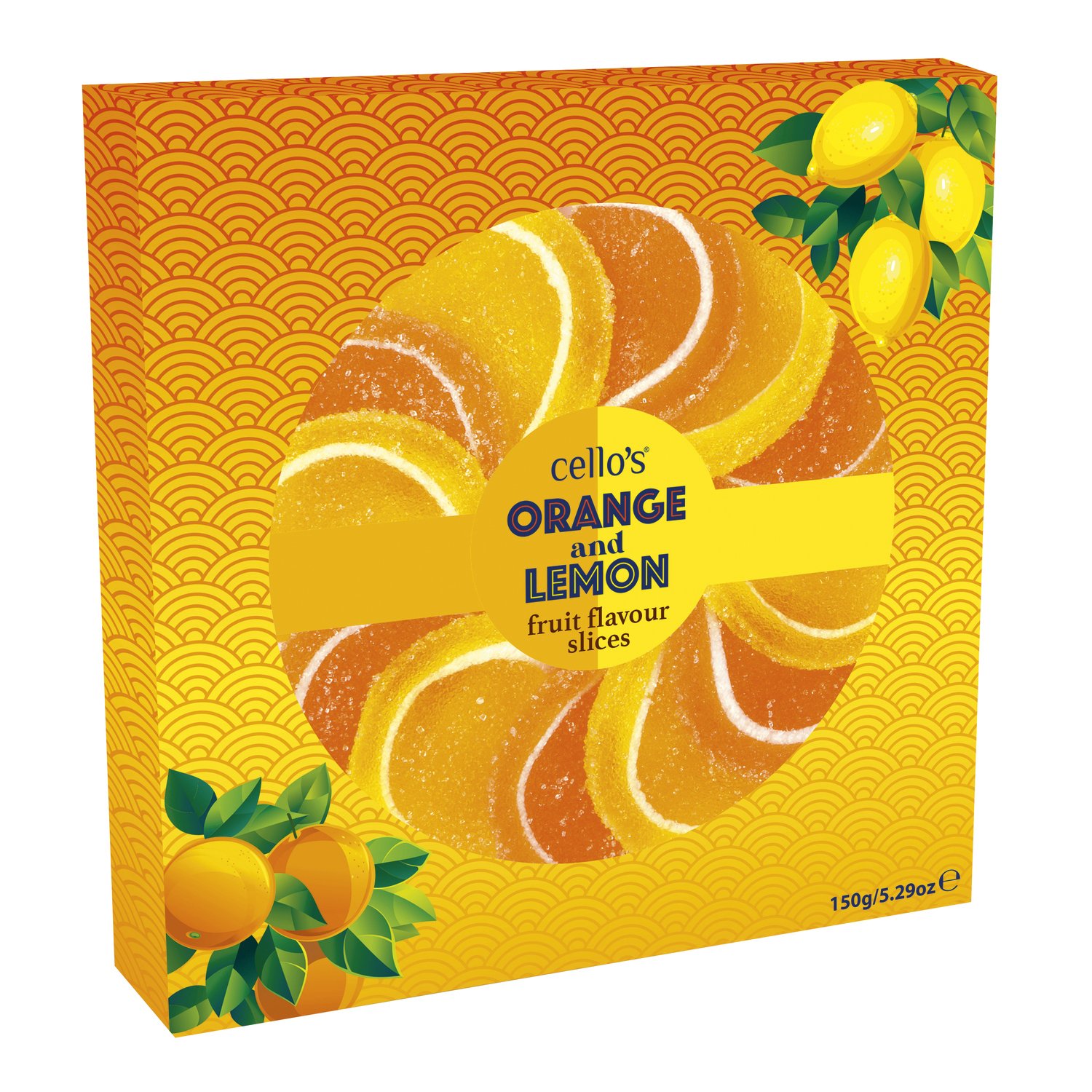 Orange and lemon jelly slices in gift box - 12x200g