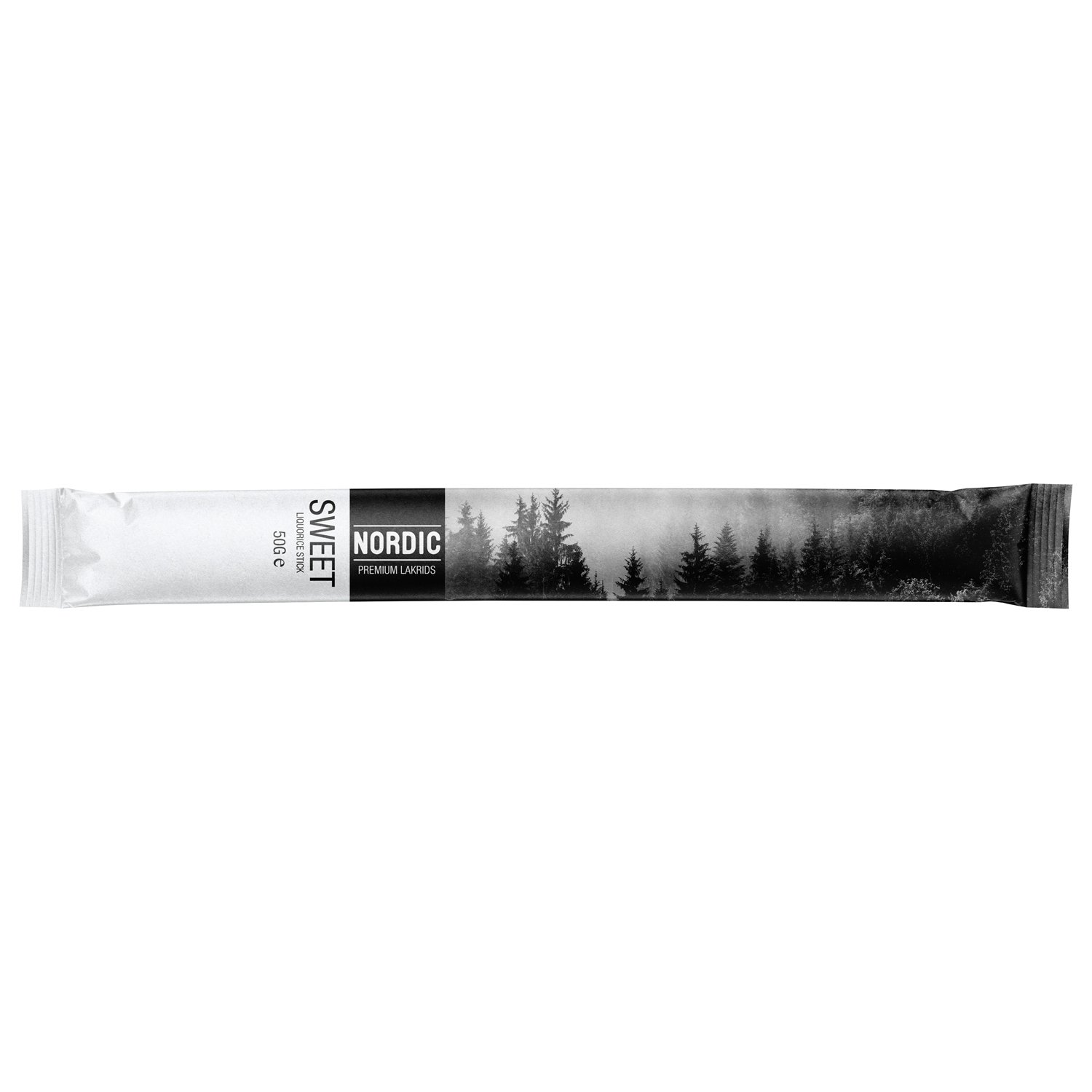 Sweet traditional Scandinavian liquorice log in premium pack 30x50g