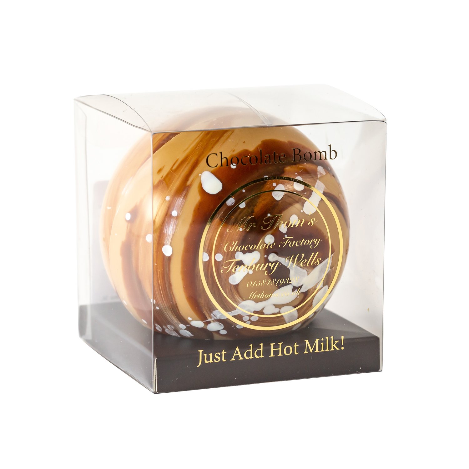 Mr Thoms caramel milk choc bomb in acetate gift box - VAT FREE 8x80g