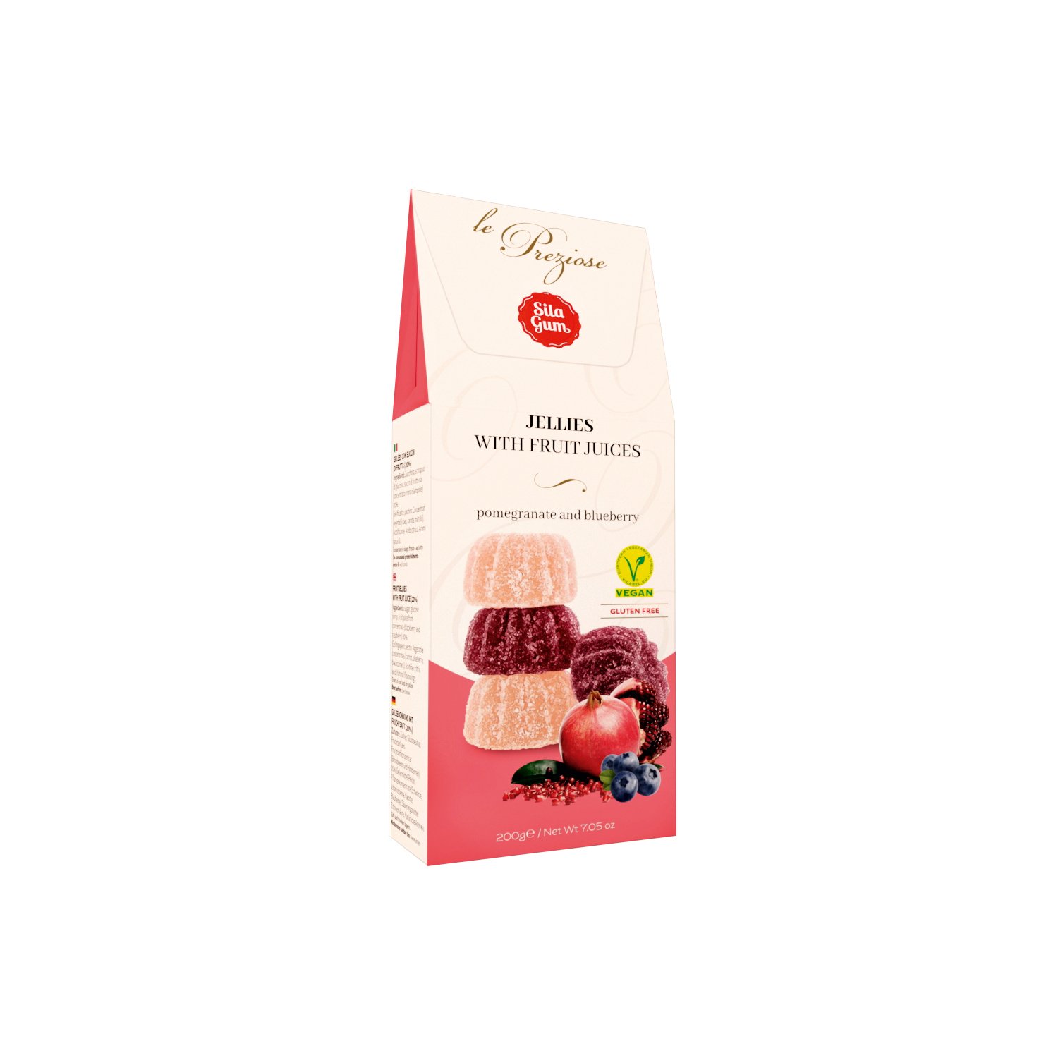 Italian pomegranate and blueberry jellies 6x200g