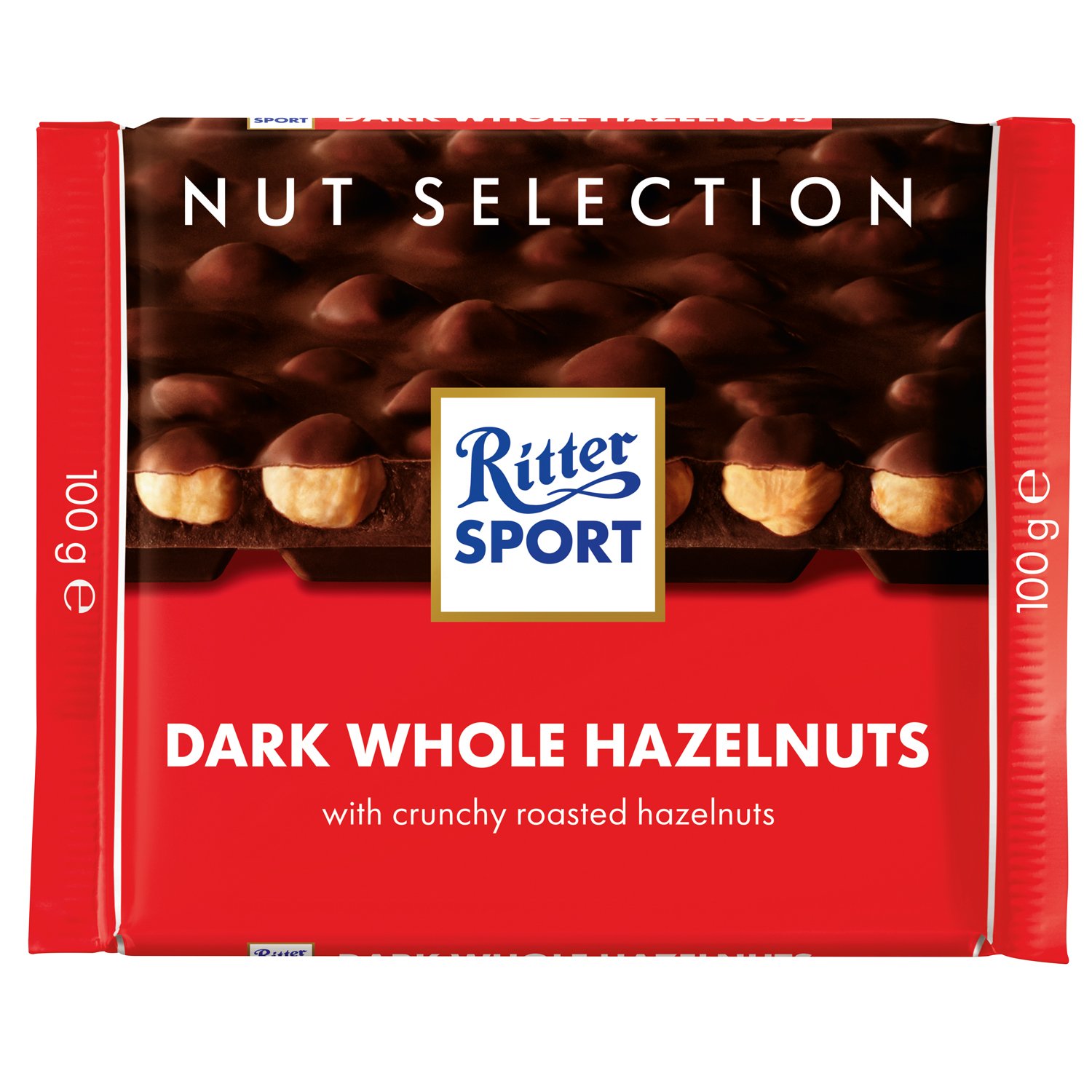 Ritter Sport dark chocolate with whole hazelnuts bar 10x100g