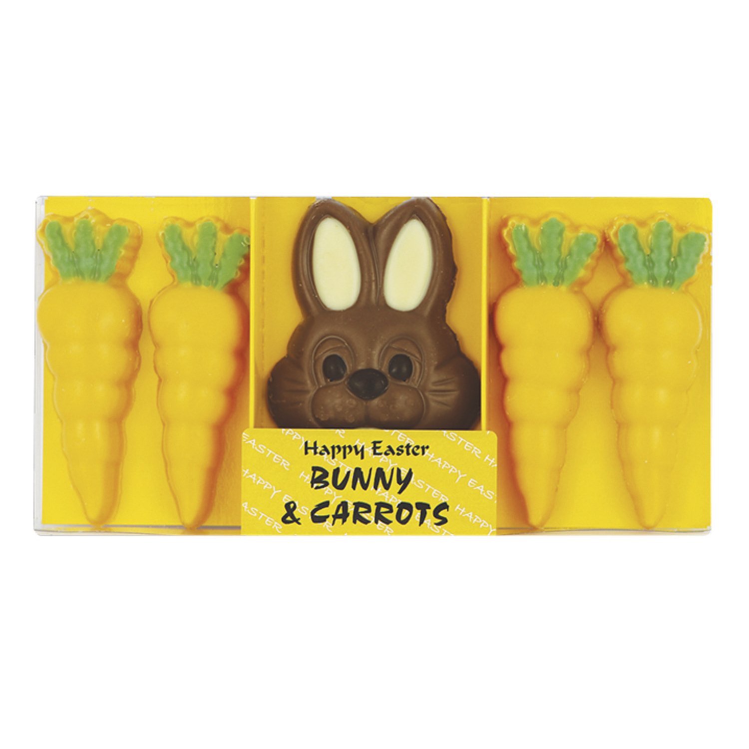 Happy Easter bunny and carrots in gift pack - 12x95g