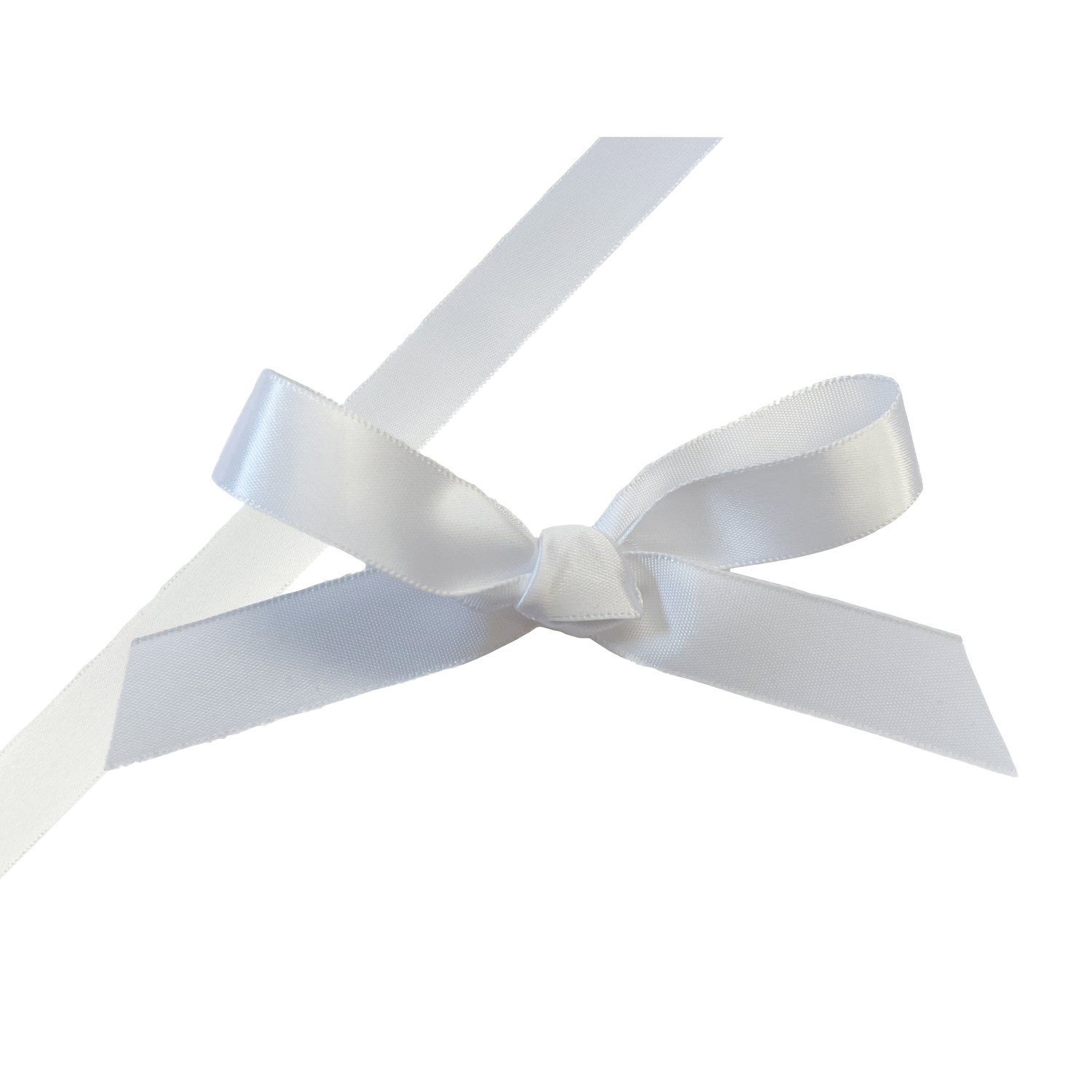 White single faced satin ribbon - 15mmx100m