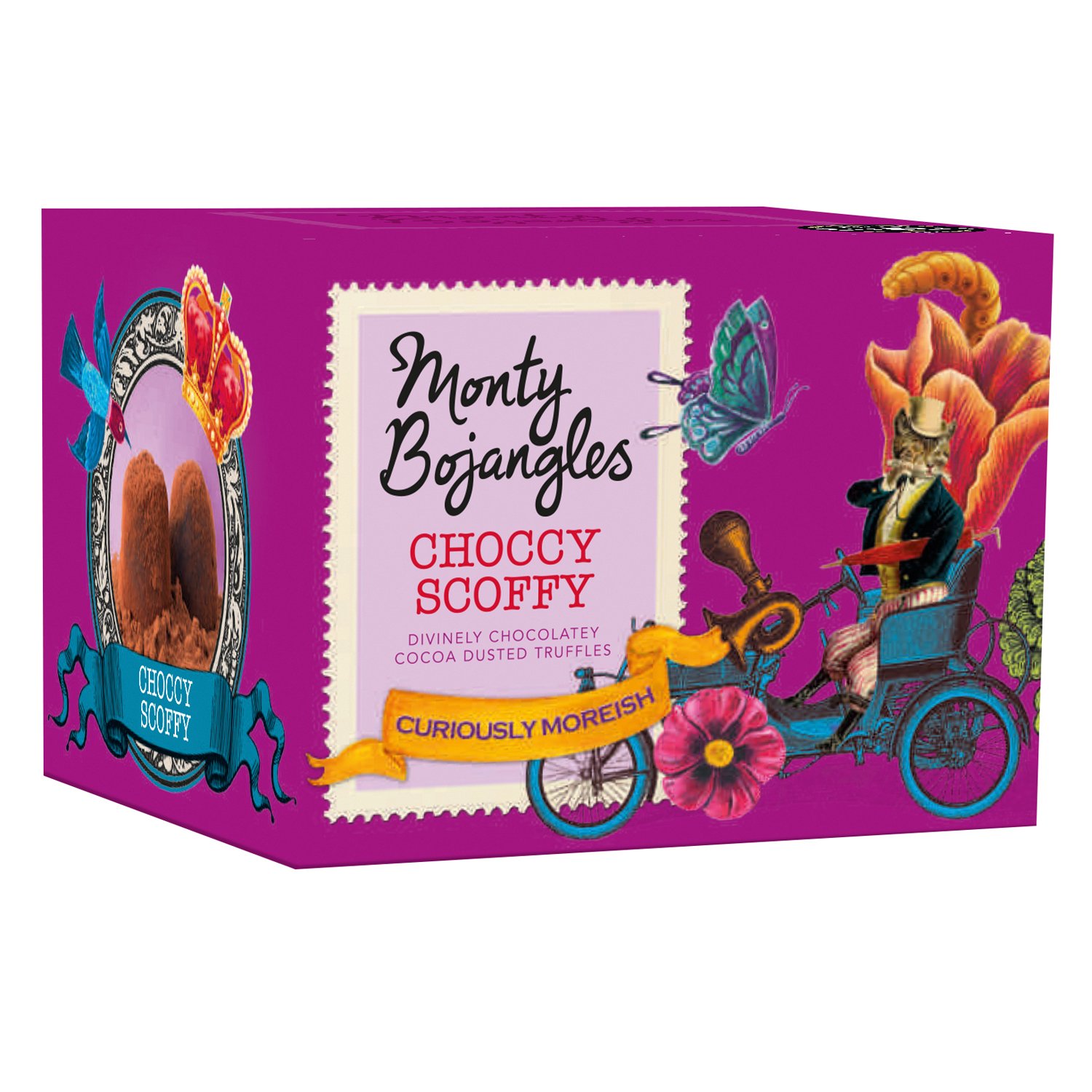 Choccy Scoffy gift box of chocolatey flavoured cocoa dusted truffles 9x100g