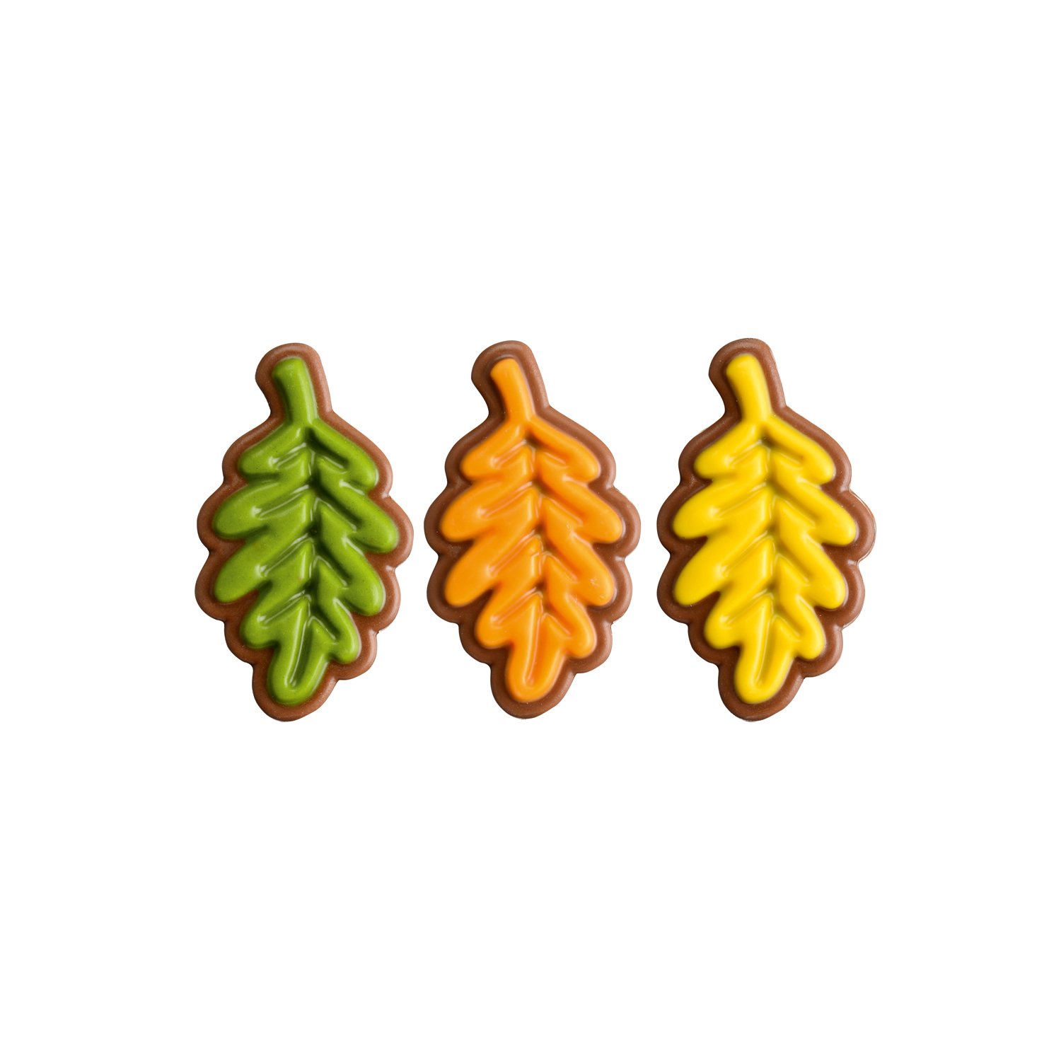 Decorated milk chocolate mixed colour leaves 12.5g x 1.8kg