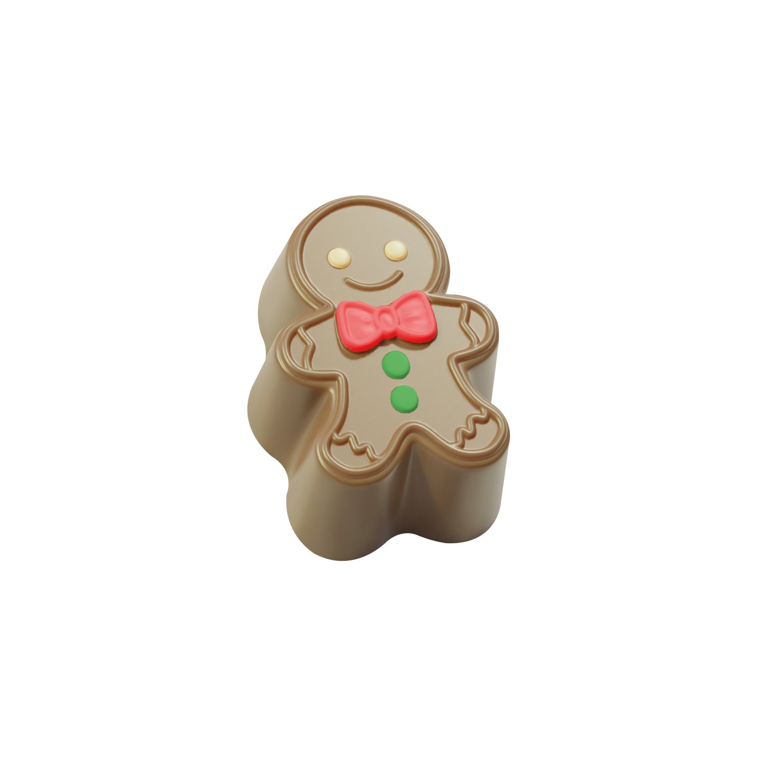 Decorated milk choc hazelnut paste filled Gingerbread - app 90pcs x 1.35kg