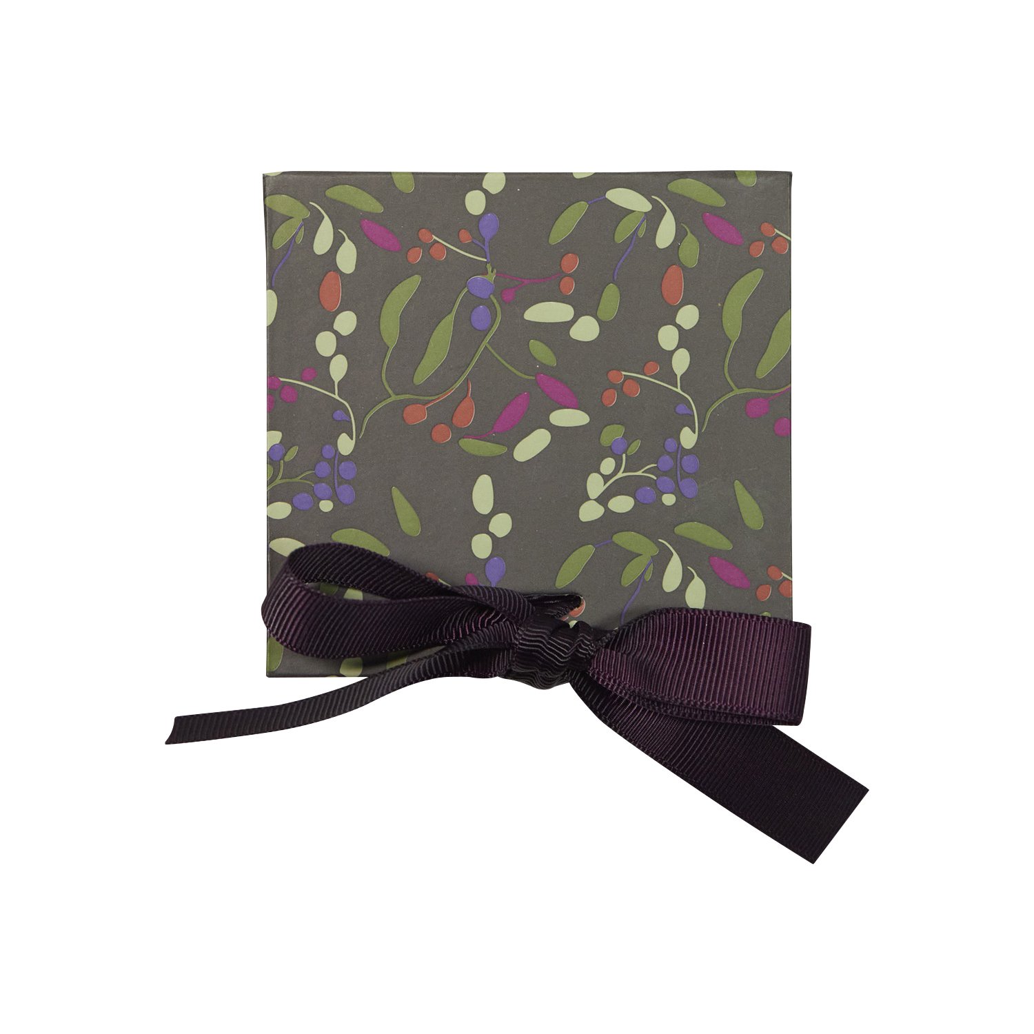 Dusky berry rigid 4 choc box with tie ribbon 70x70x30mm x 24pcs