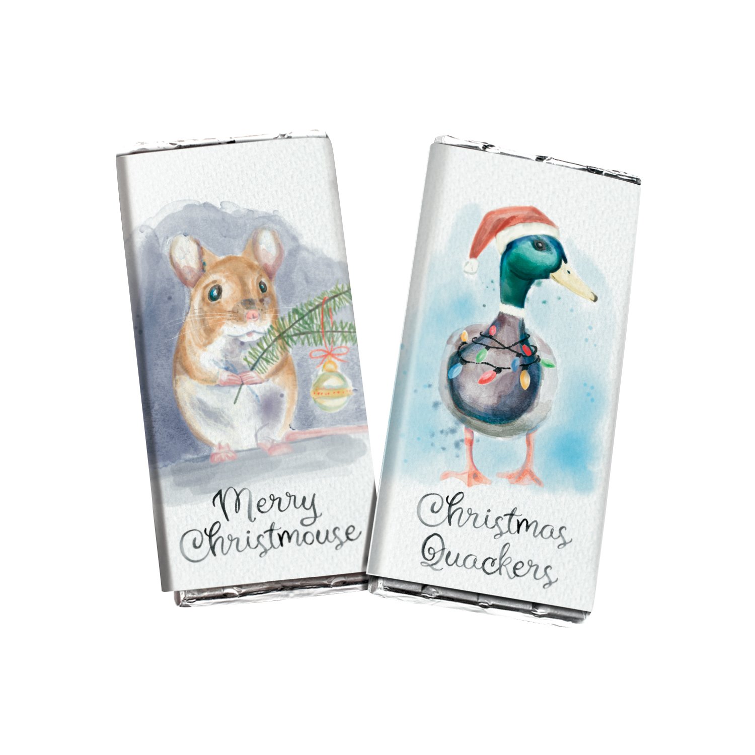 Solid milk chocolate bar with Merry Christmouse design 20x85g