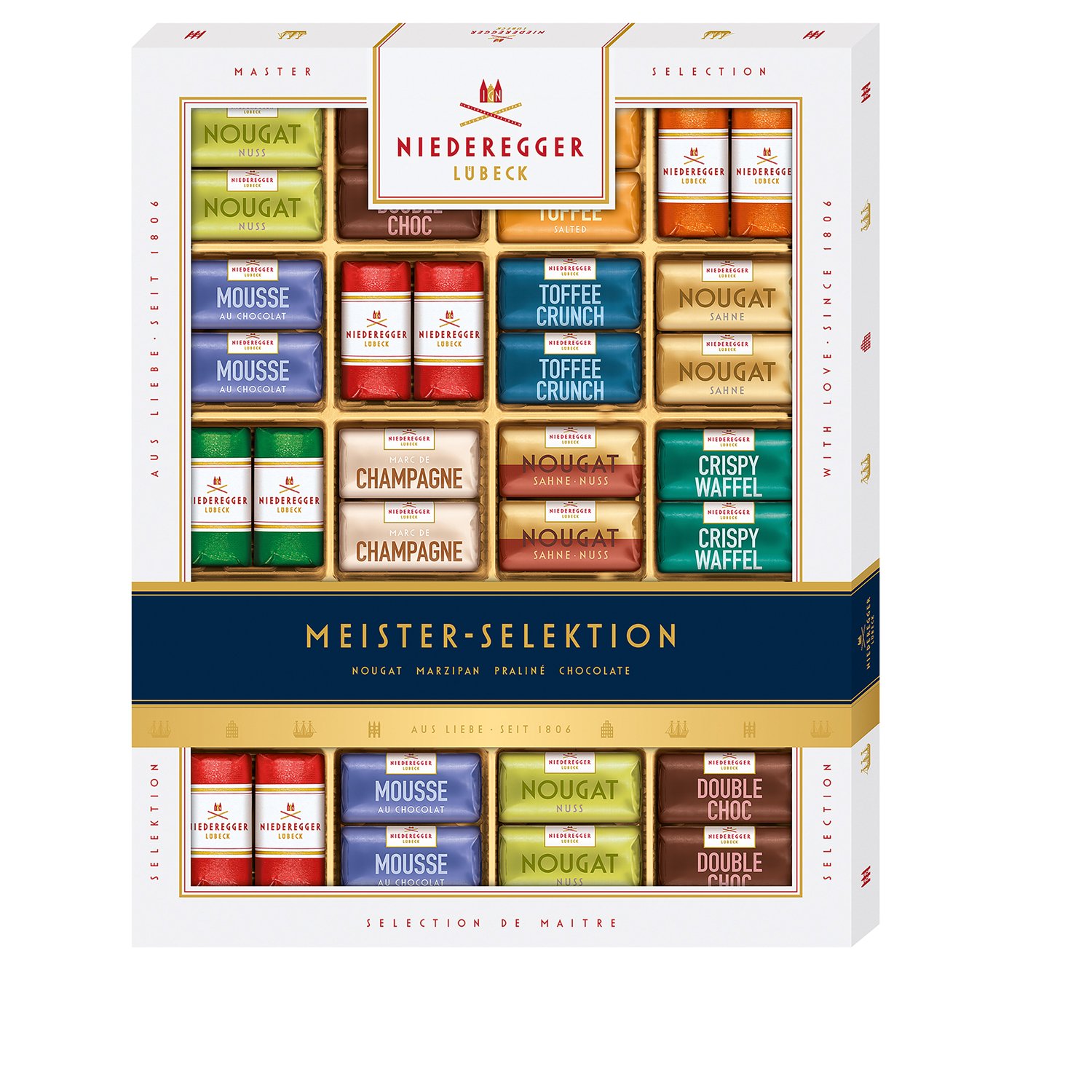 Master Selection of marzipan mini loaves praline and chocolate creations 5x500g