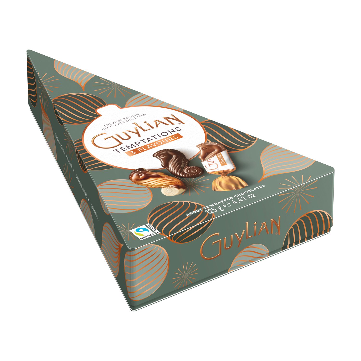 Guylian Temptations Tree box of twist wrapped sea horses 12x125g