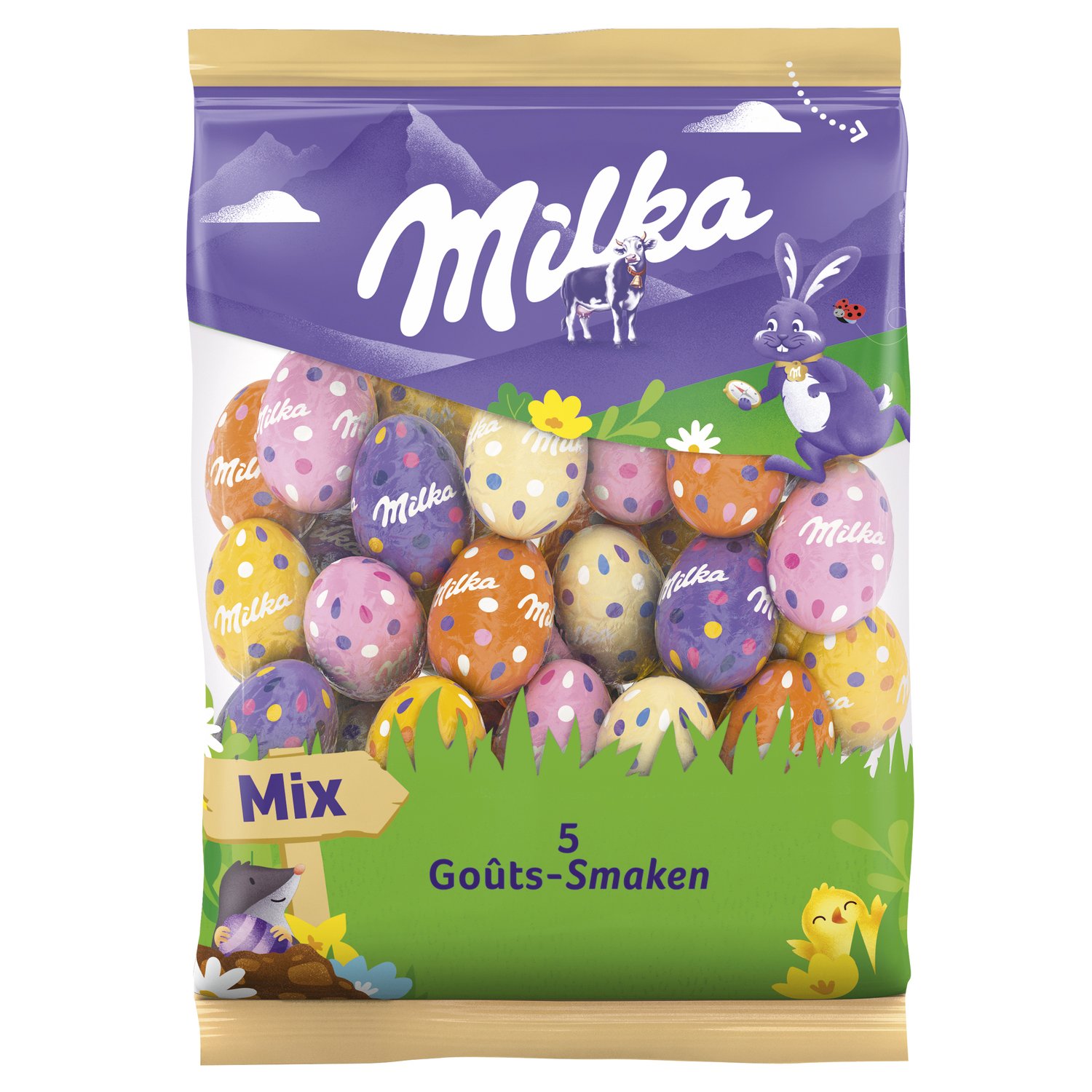 Milka milk mix mini eggs in bag  - 30x350g