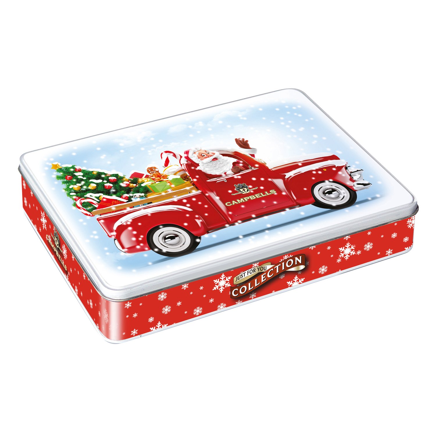 Santa in van tin of assorted shortbread shapes - VAT FREE 12x150g