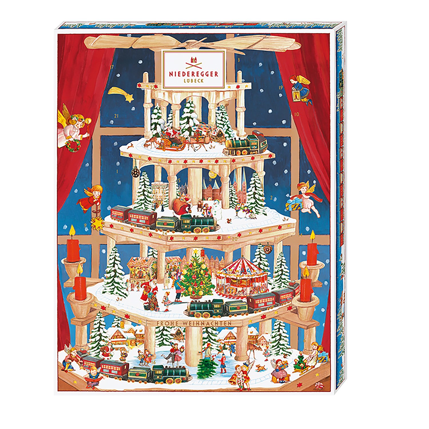 Pyramid advent with marzipan mini loaves 39.2 x 30.1 x 2.6cm 4x300g