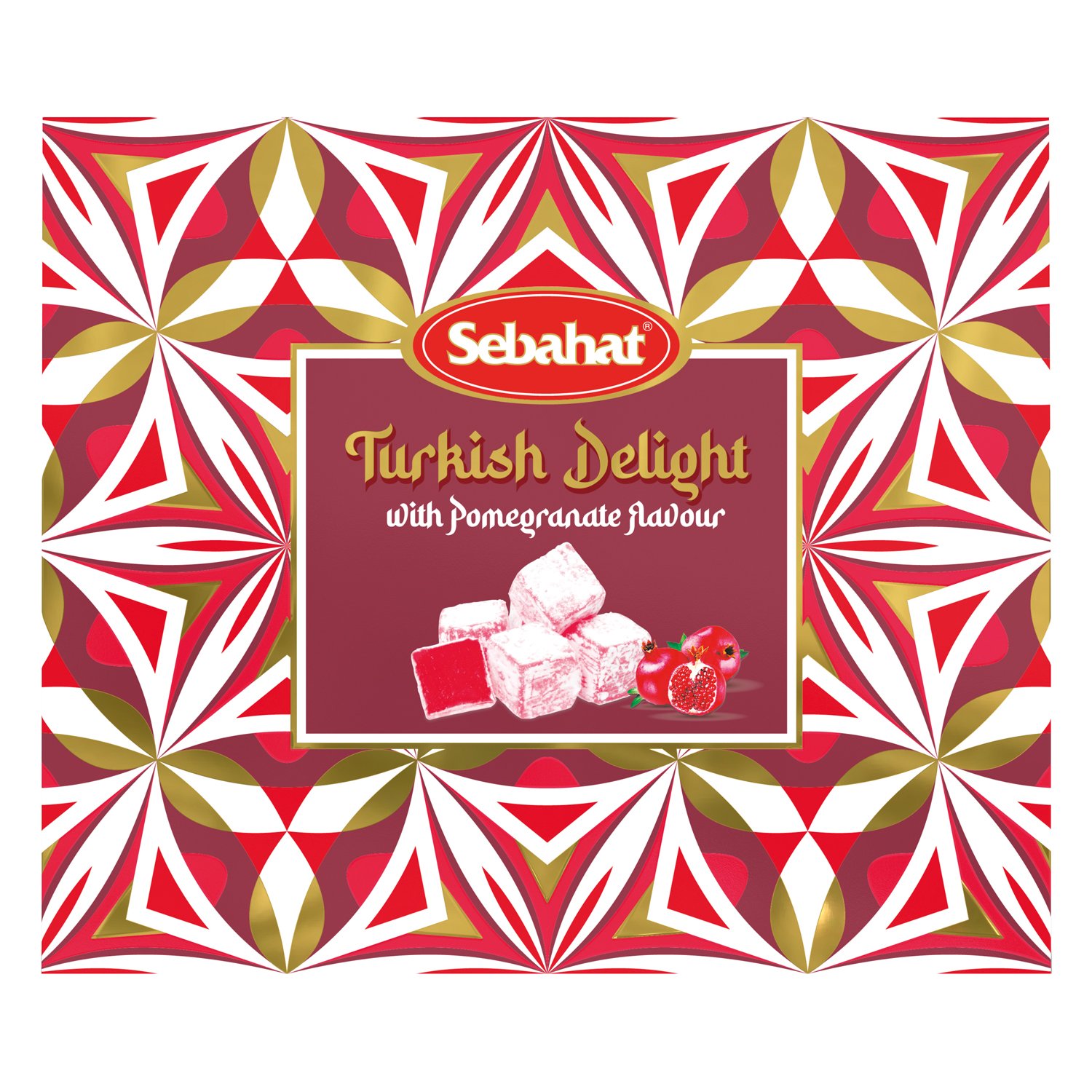 Pomegranate flavour Turkish delight in gift box 10x540g