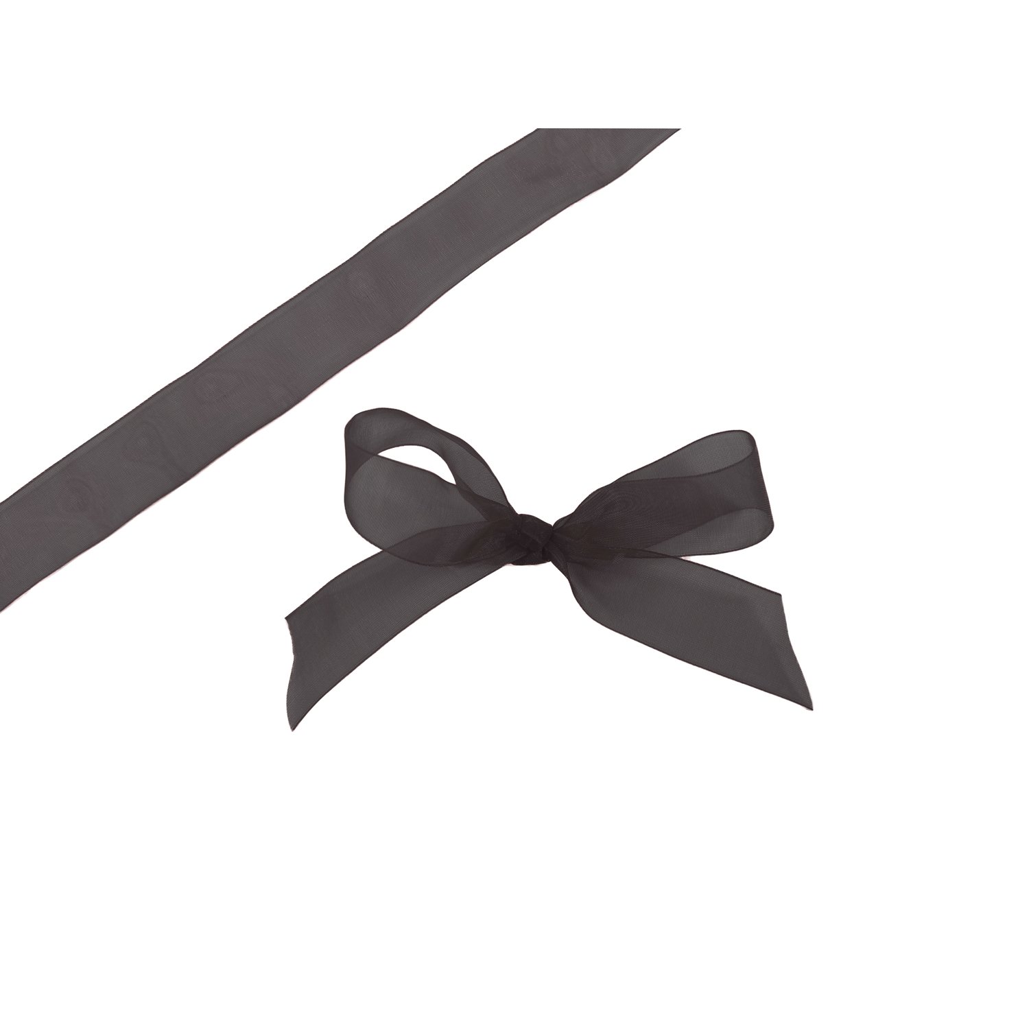 THS Packing - Black organza woven edge ribbon x 16mm x 25yds
