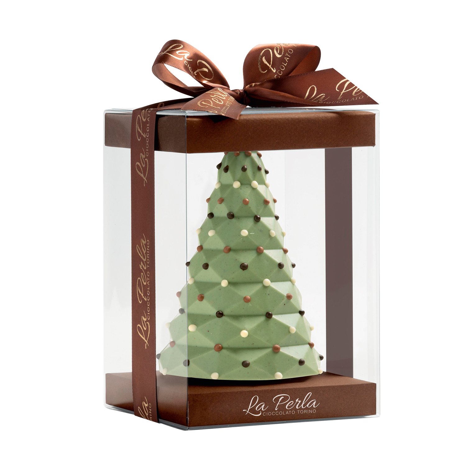 La Perla Christmas Tree - pistachio white choc with pistachio 6x250g