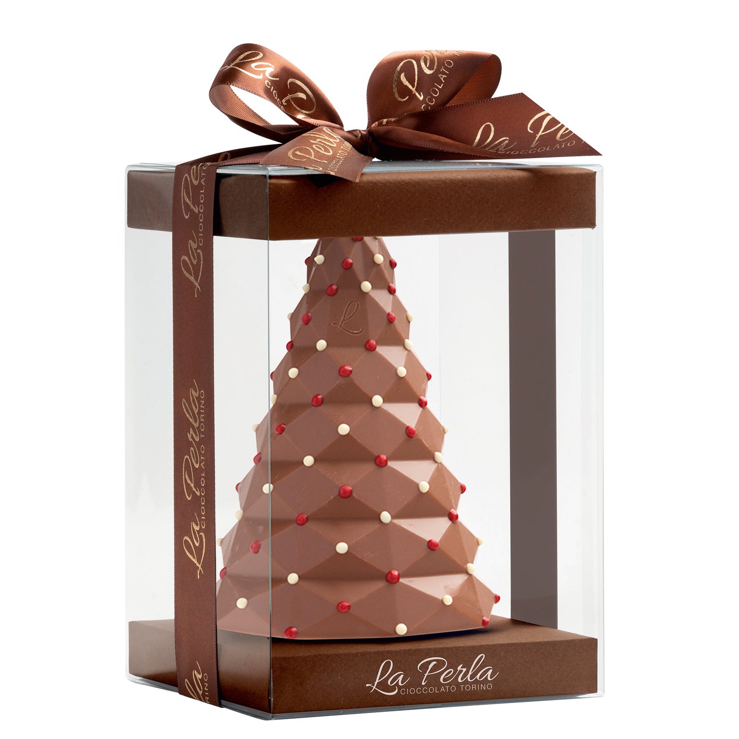 La Perla Christmas Tree - smooth milk chocolate 14x14x20cm 6x250g