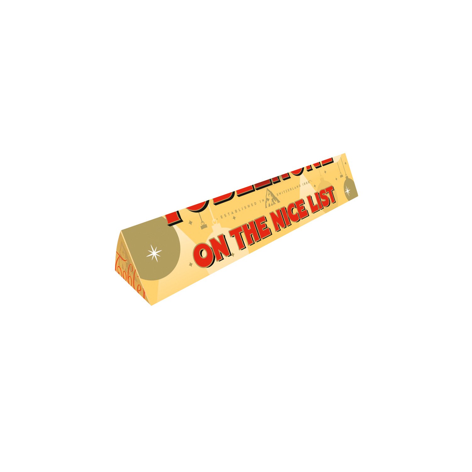 Toblerone with ON THE NICE LIST sleeve  12x100g