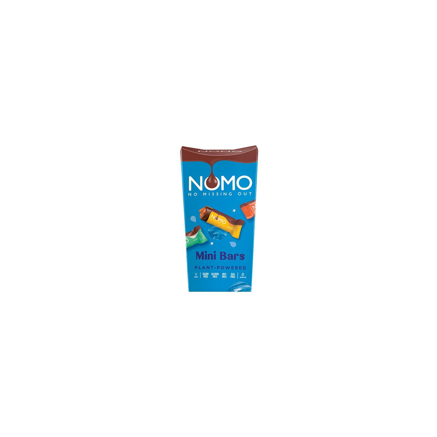 Nomo mixed share carton of 12 mini caramel filled bars 4x140g