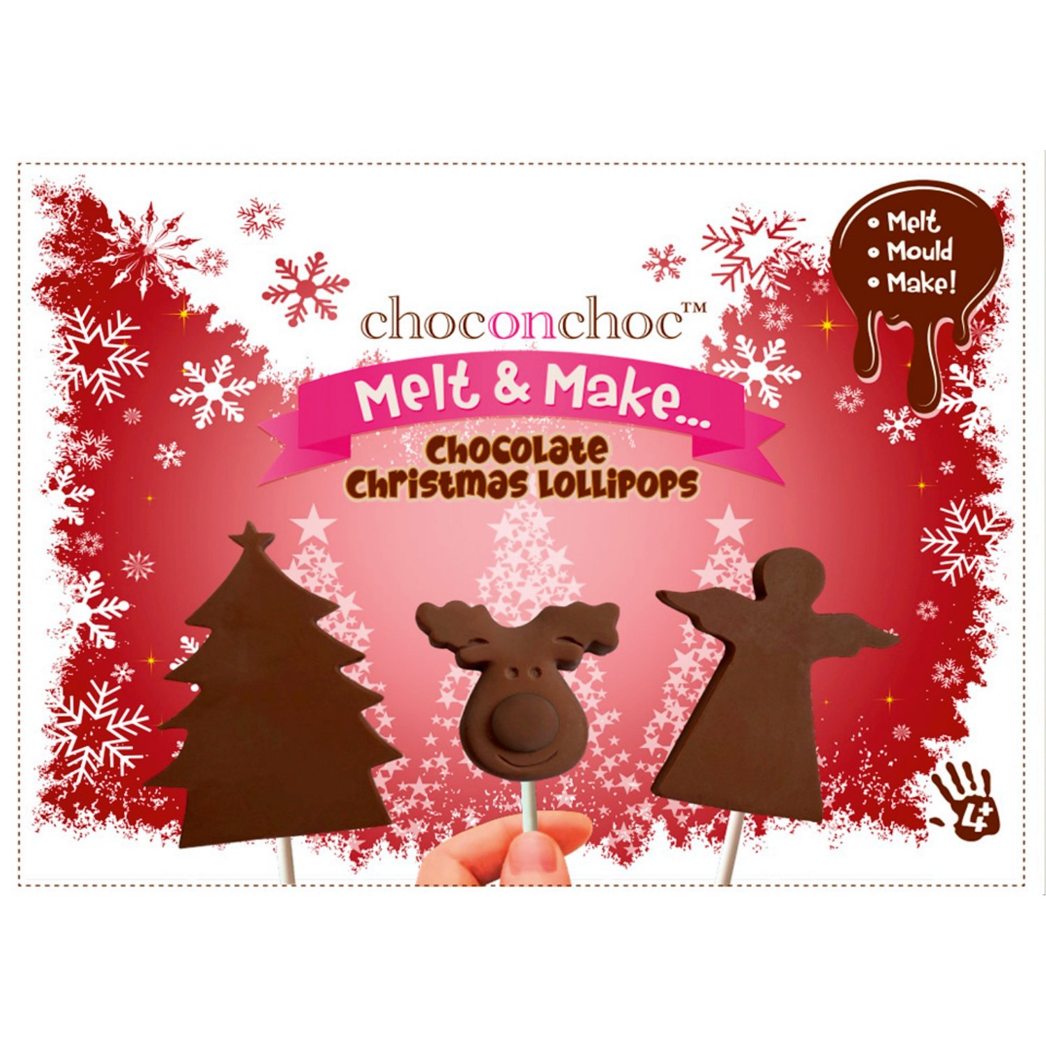 Handmade make your own milk chocolate Xmas lollies kit - VAT FREE 6x300g