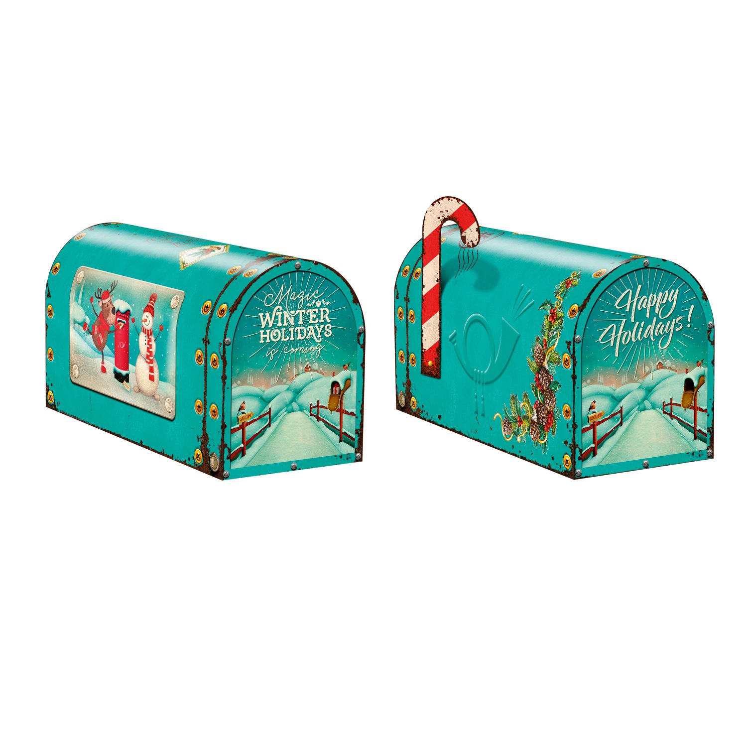 Christmas Mailbox with milk chocolate spheres with hazelnut cream 6x250g