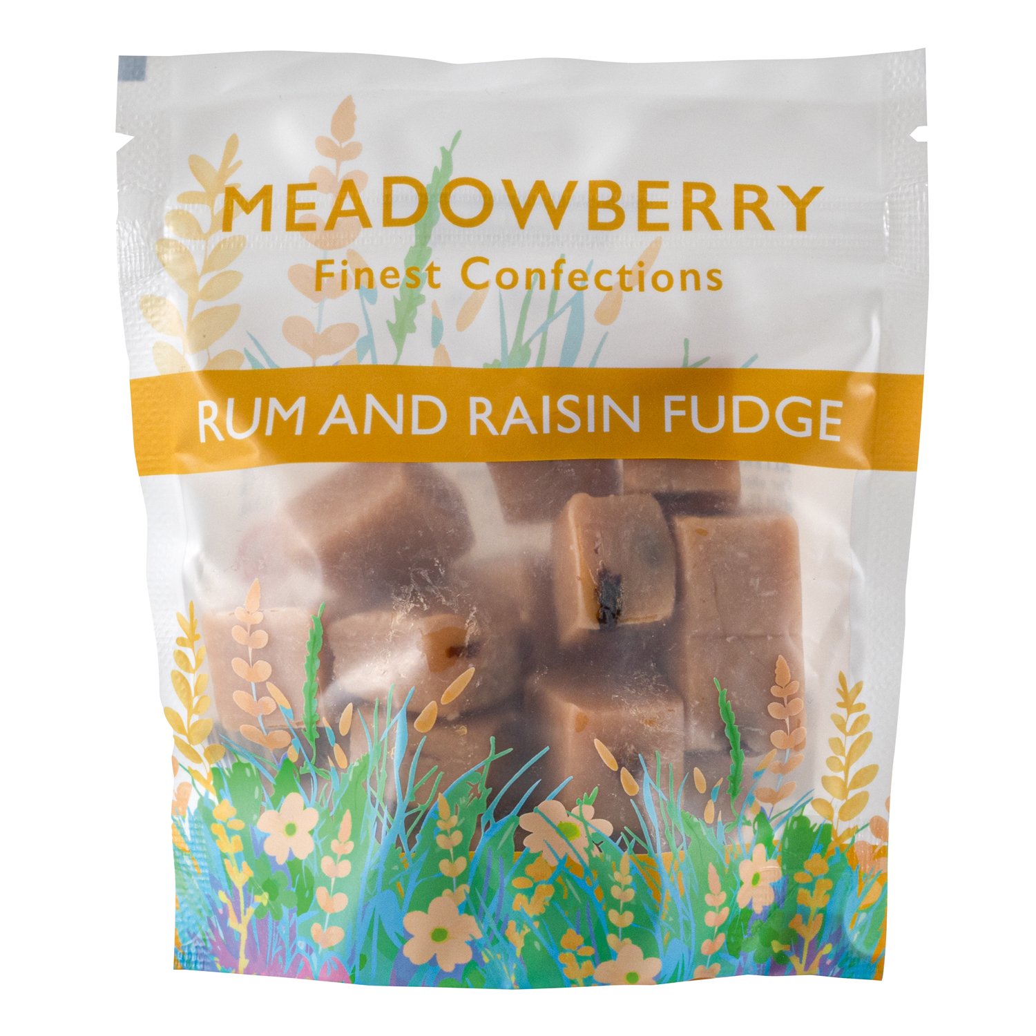 Meadowberry fudge & toffee - Rum and raisin fudge 12x140g