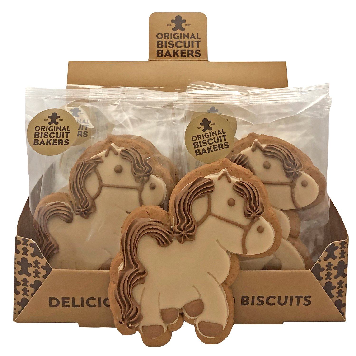 Penny the Pony shaped iced gingerbread biscuits display - VAT FREE x 12pcs