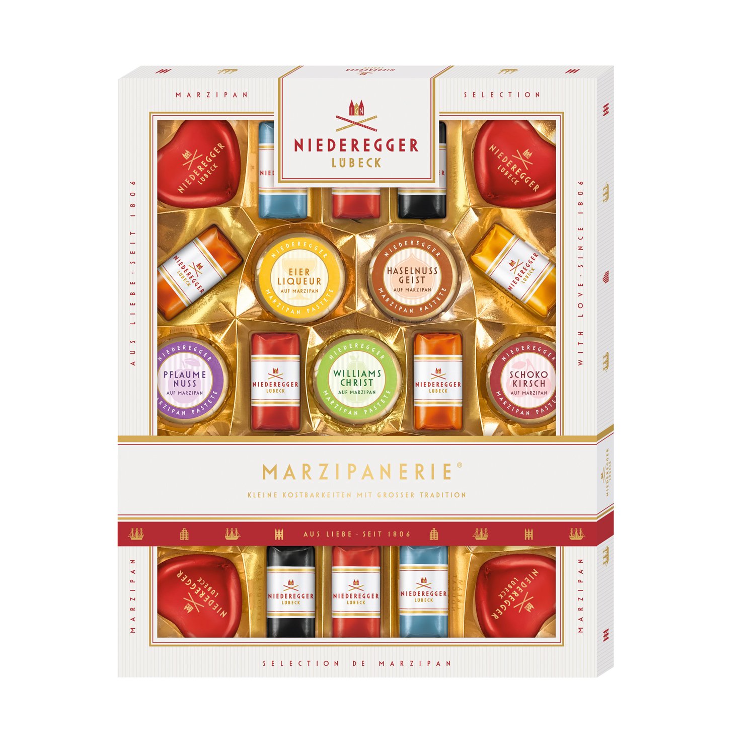 Marzipanerie - a selection of assorted marzipan treats 5x298g