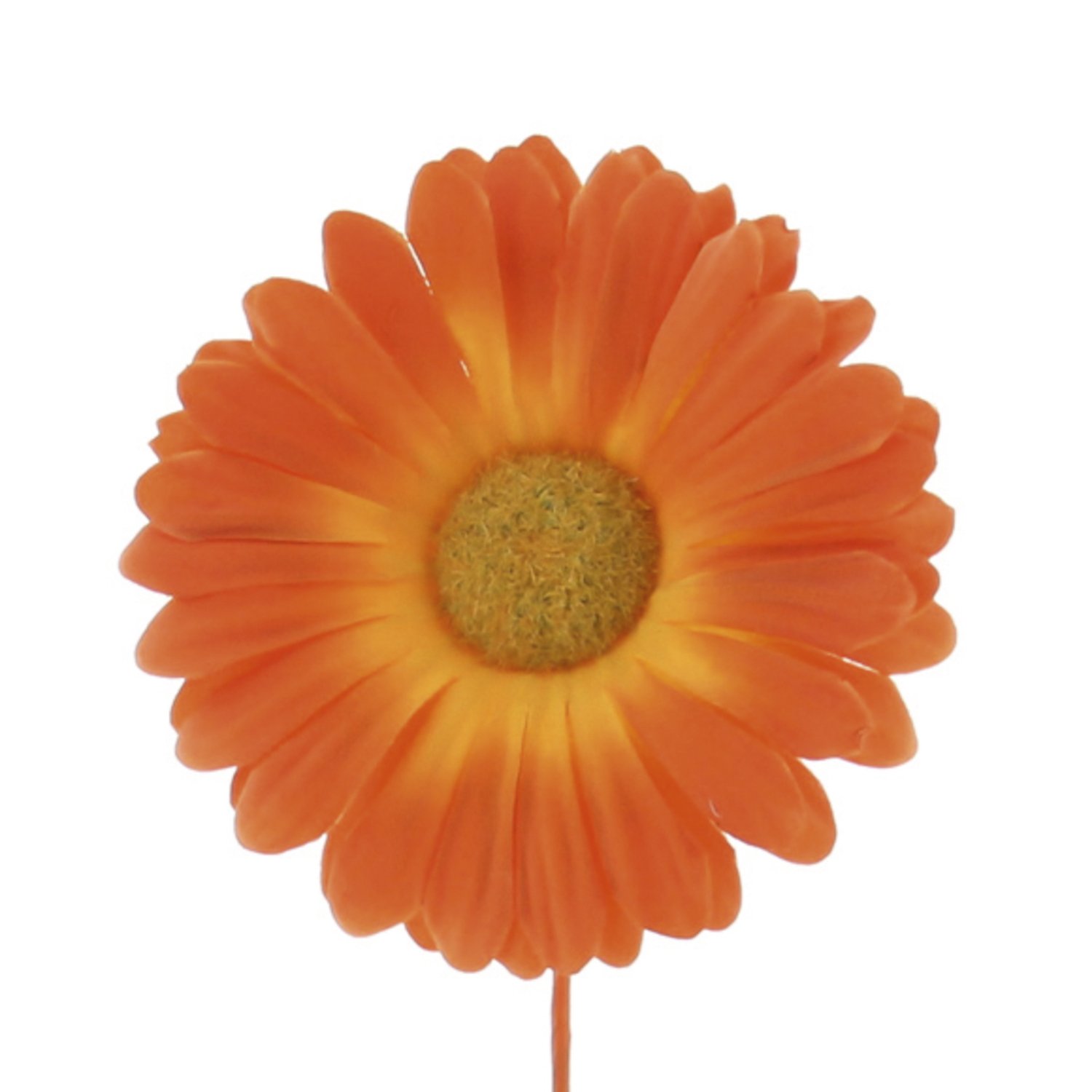 Germini orange coloured large flower decoration 15 x 9cm - 48pcs