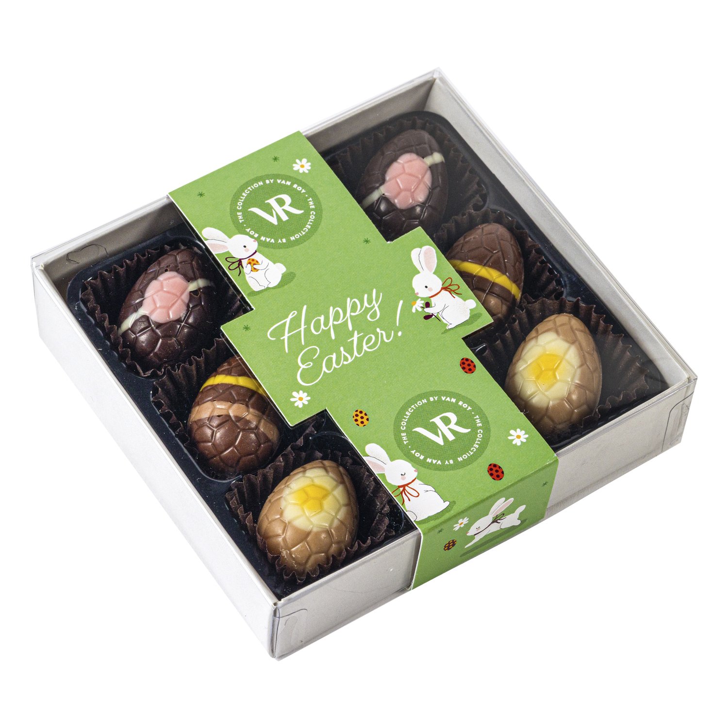 Easter decorated milk choc mini eggs in 9 pc gift box - 12x115g