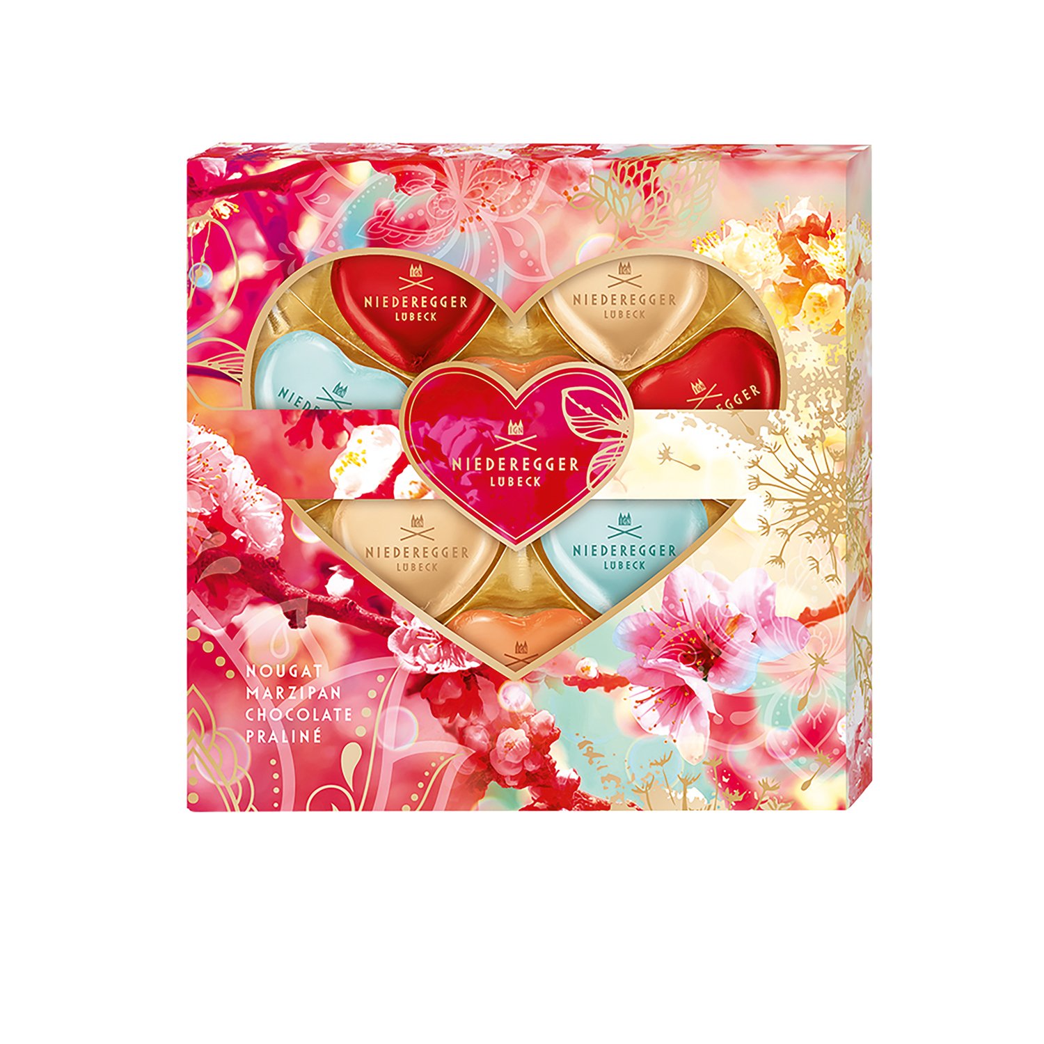 Master selection of hearts - marzipan nougat toffee chocolate 10x125g