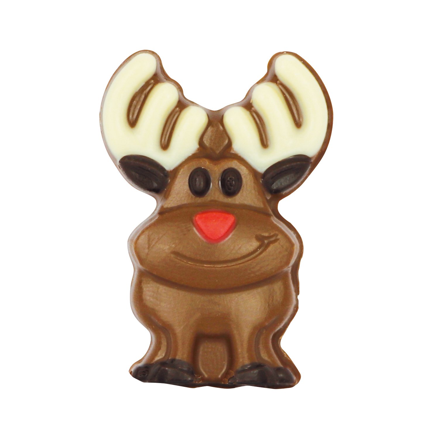 Christmas Rudolph - decorated solid milk chocolate - appr 43pcs x 1kg