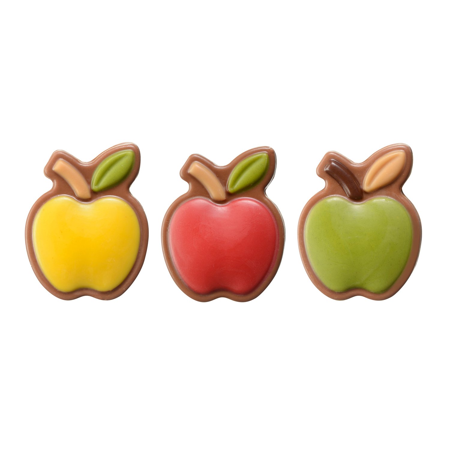 Decorated milk chocolate mixed colour apples 10g x 1.8kg