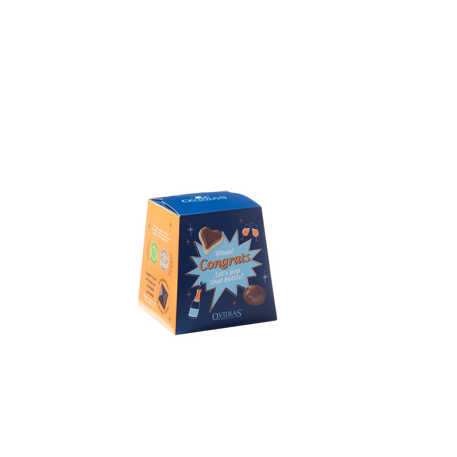 Congrats gift box of 13 flow wrapped assorted chocolates 12x200g