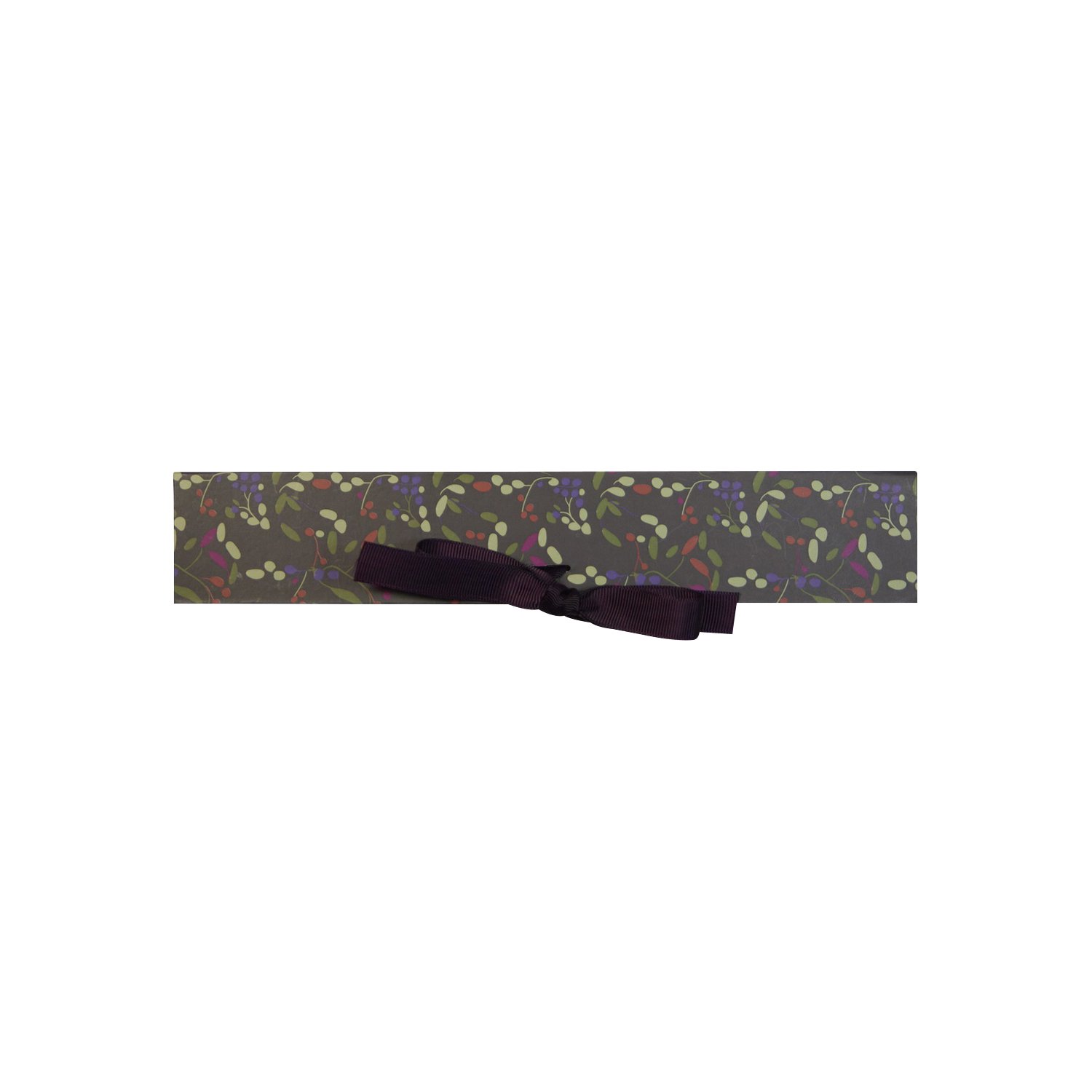 Dusky berry long rigid gift box with tie ribbon 246x35x30mm x 12pcs