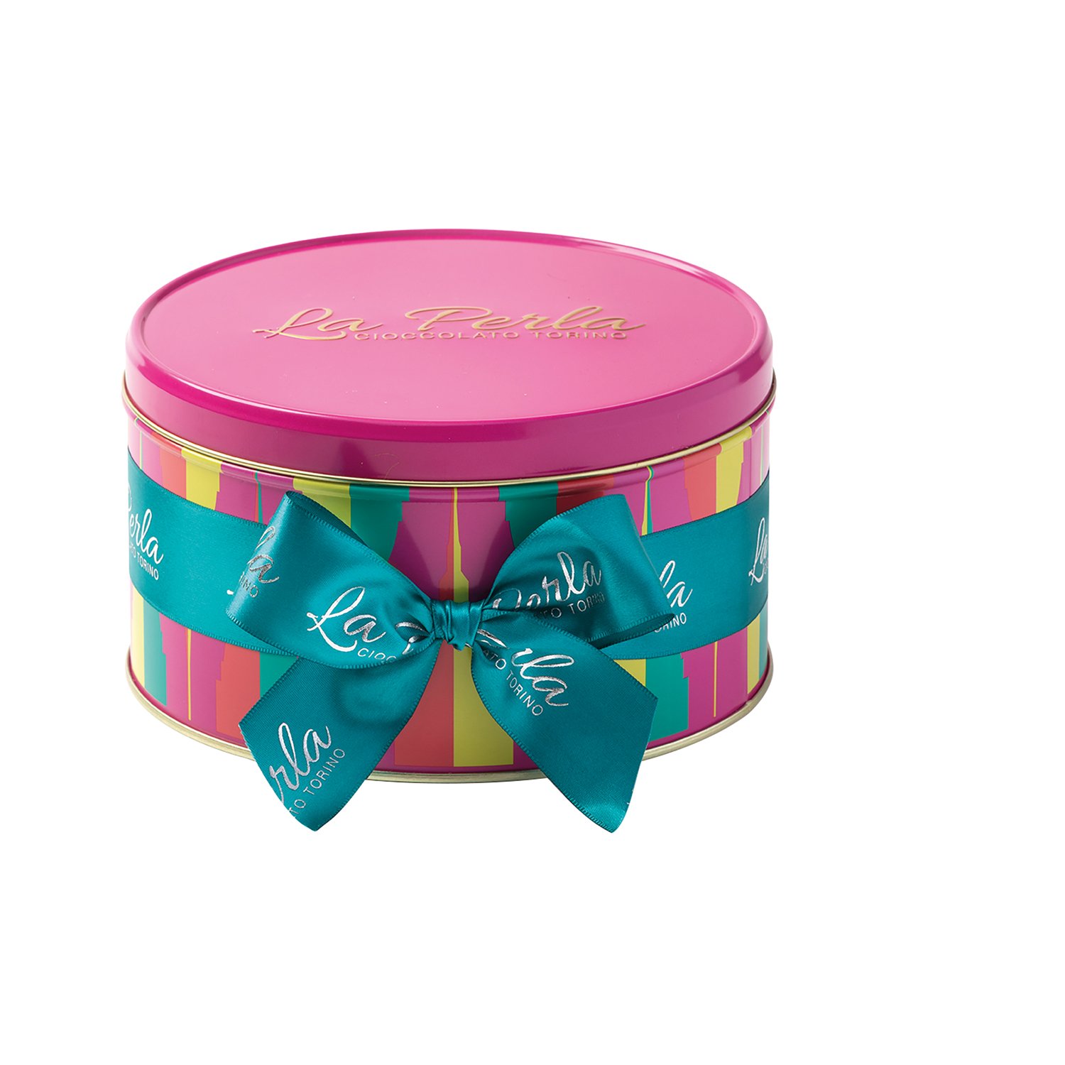 La Latte Dolce Vita vibrant tin of assorted choc truffles 19x10cm 6x300g