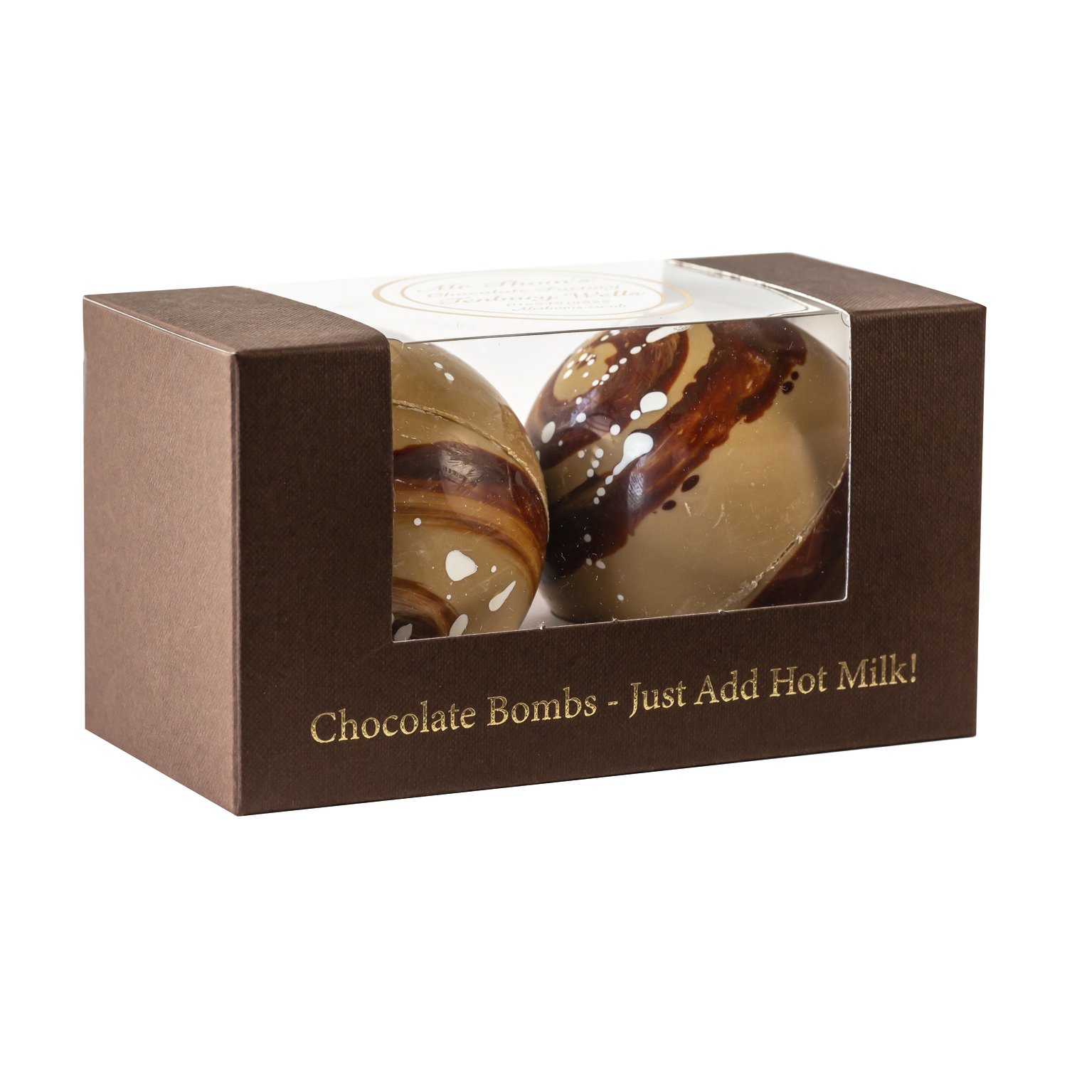 Mr Thom's duo caramel milk chocolate bomb in gift box - VAT FREE - 6x160g