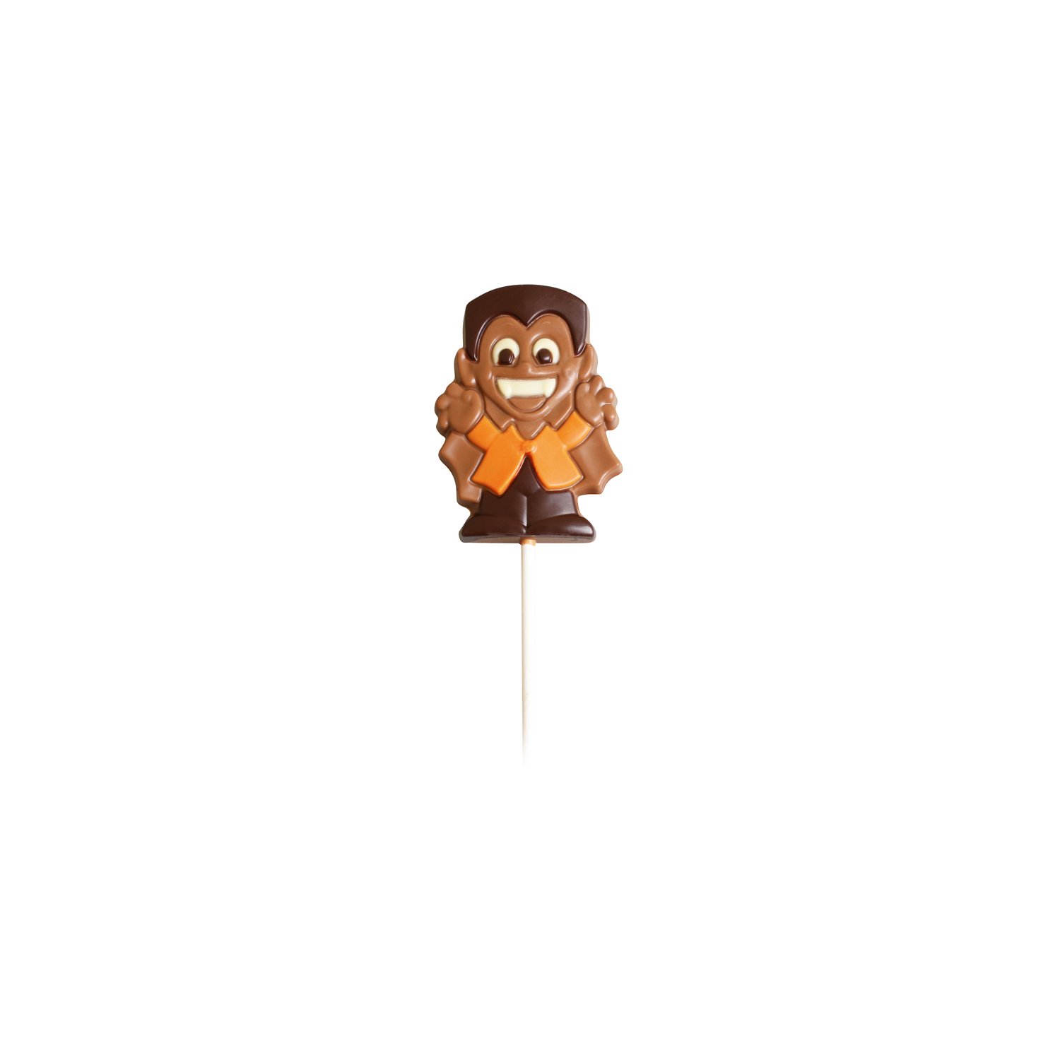 Decorated solid milk chocolate Dracula lolly 24x25g