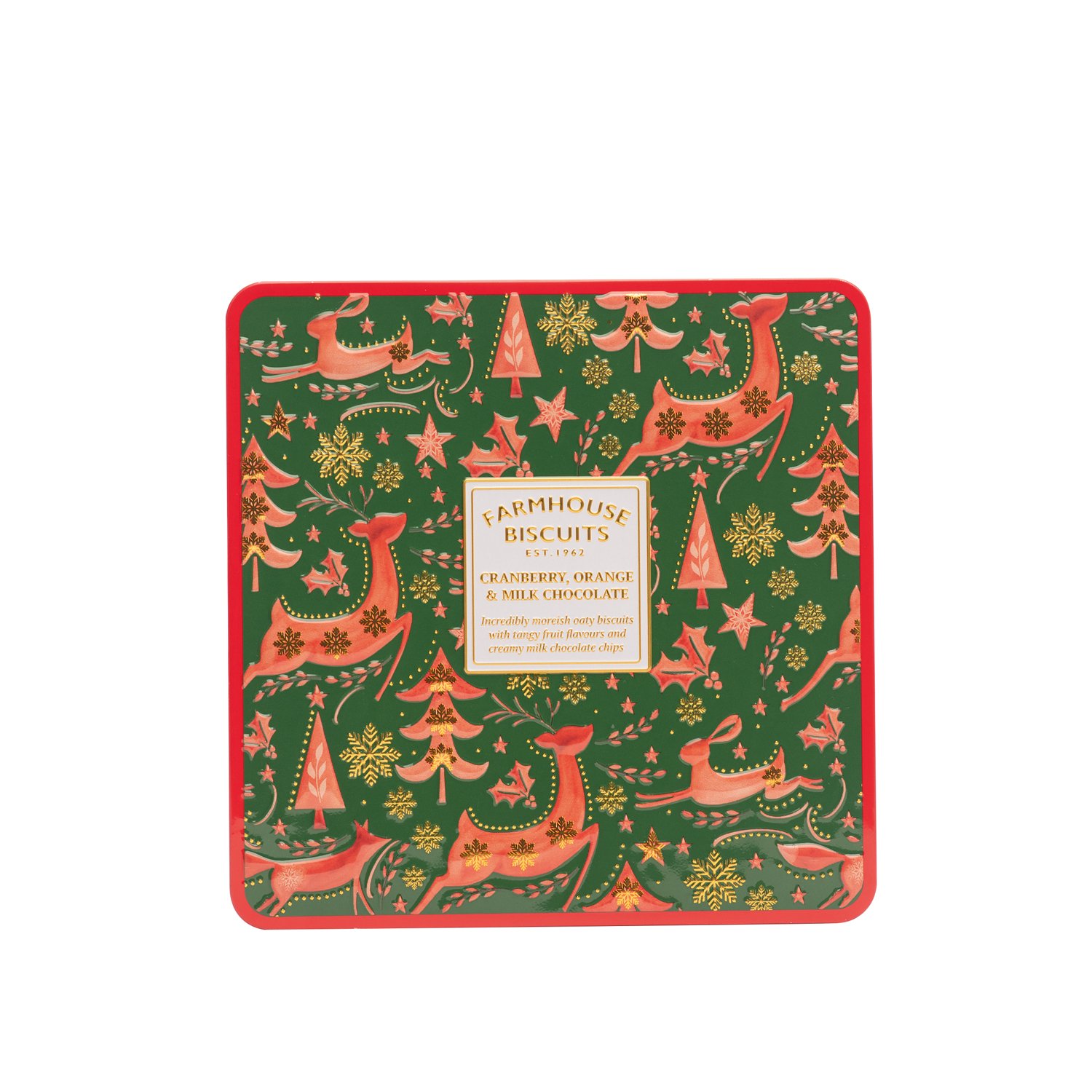 Winter animals tin of cranberry orange and milk choc biscuits - VAT FREE 12x250g