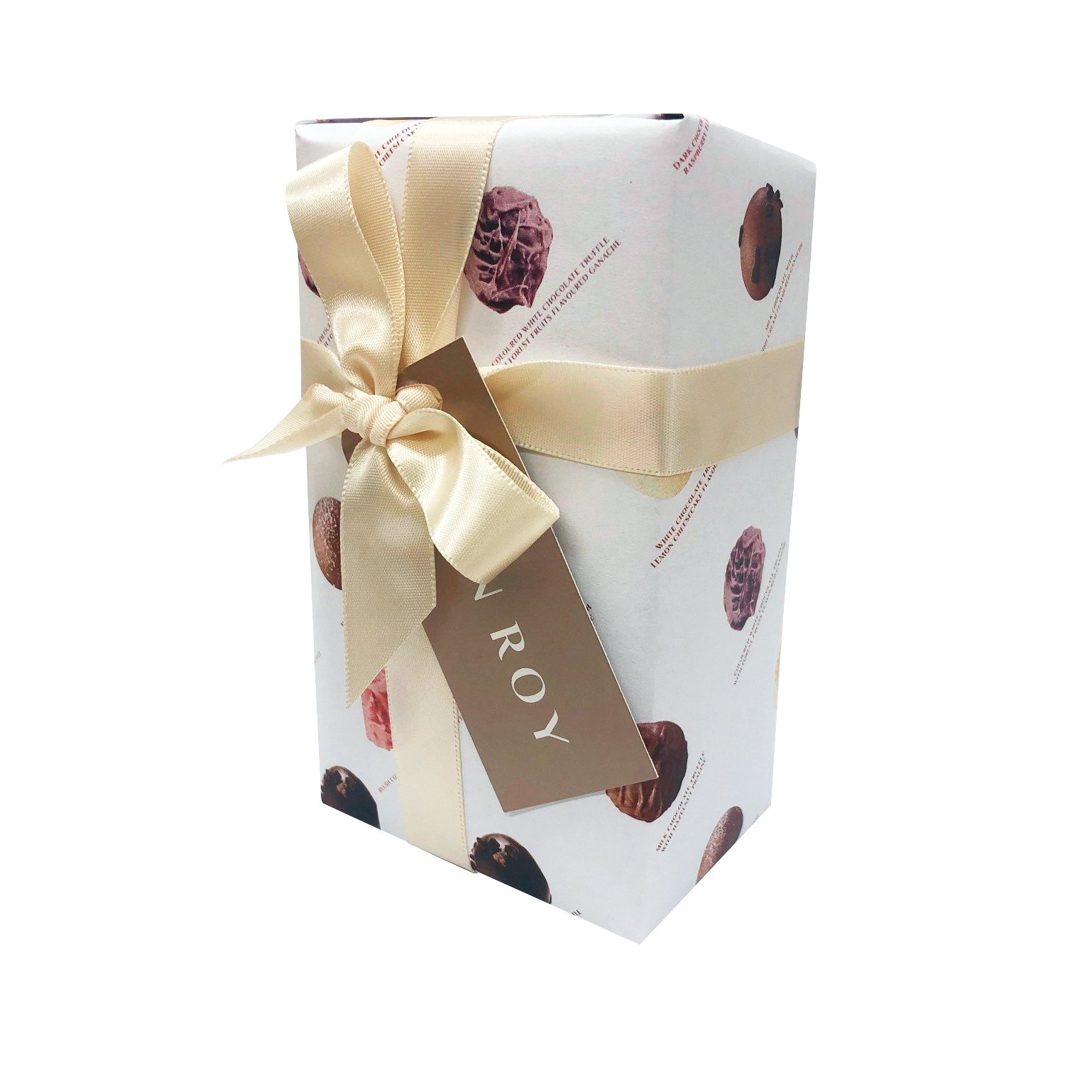 Gift wrapped ballotin of assorted truffles 8x170g